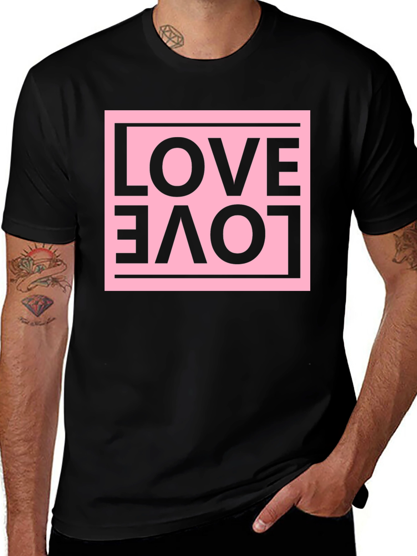 Variant 26 of Love Graphic Tee - Trendy Square Print