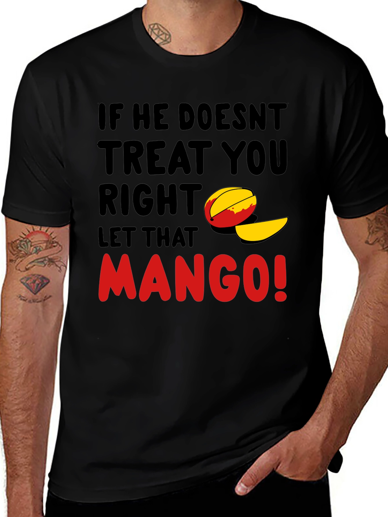 Variant 23 of Let That Mango Funny Graphic T-Shirt