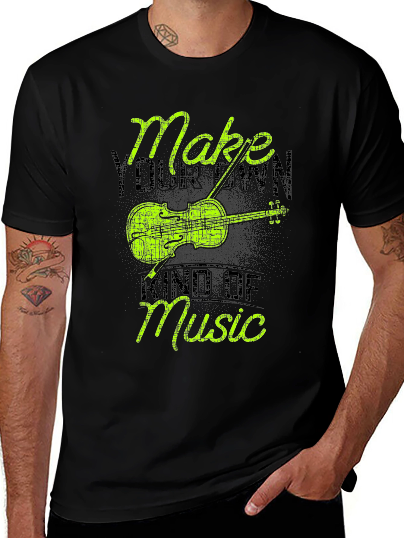Make Your Own Kind of Music T-Shirt - Fun Violin Graphic Tee