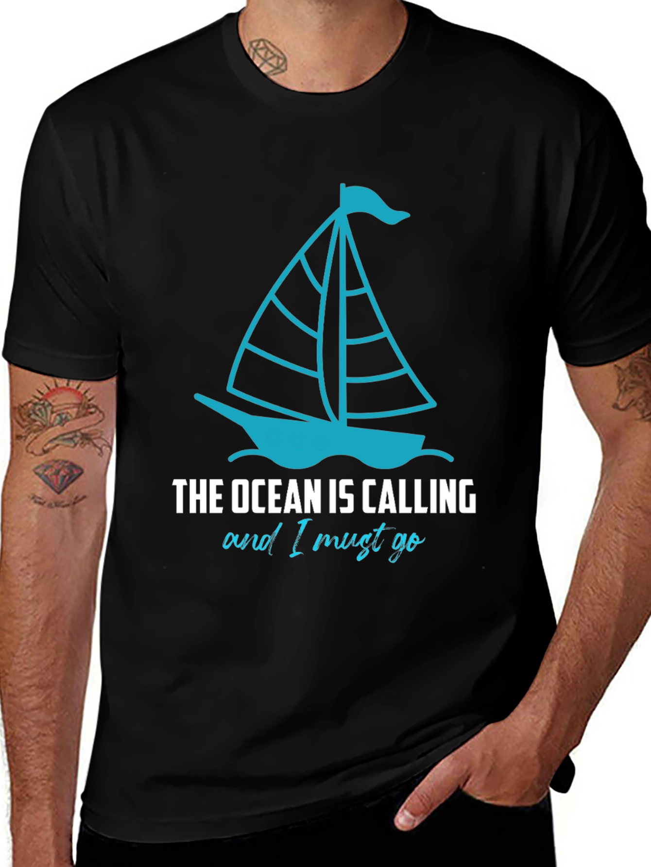 Variant 20 of Ocean Calling Sailboat Graphic T-Shirt