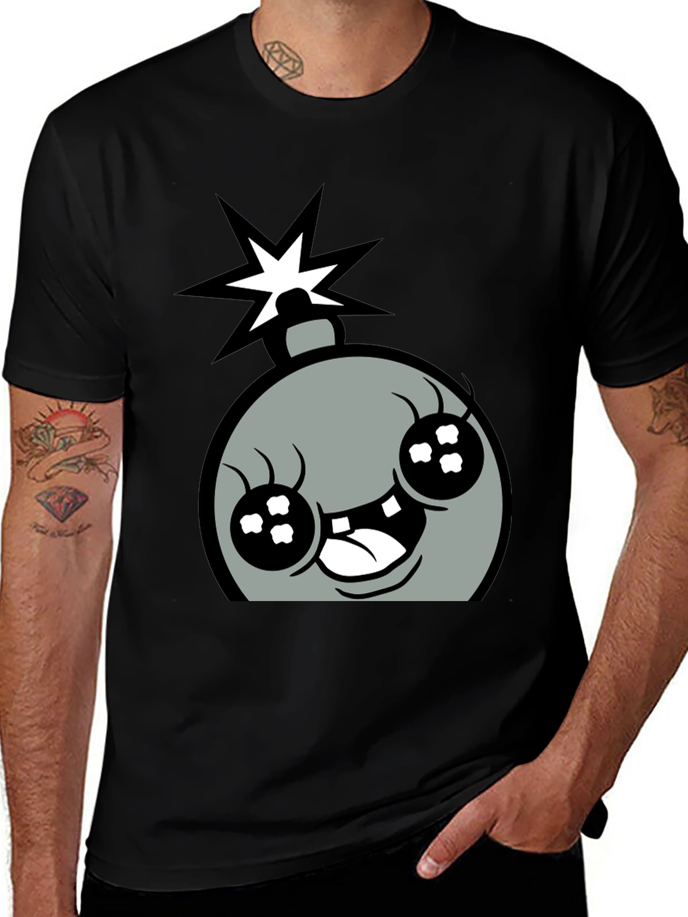 Variant 15 of Cartoon Bomb Graphic T-Shirt - Fun Explosive Style