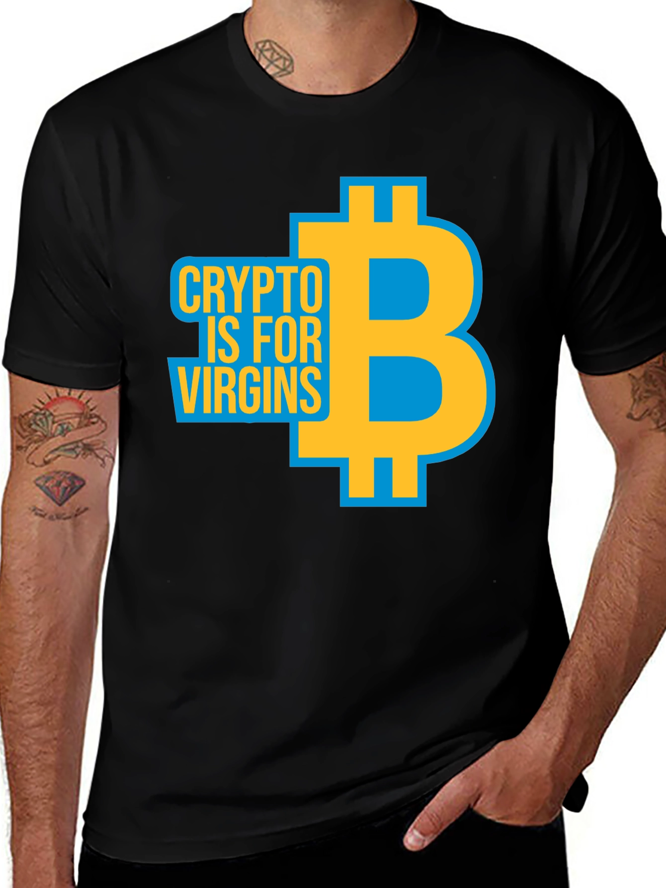 Variant 13 of Crypto Virgins Graphic Tee - Bitcoin T-Shirt