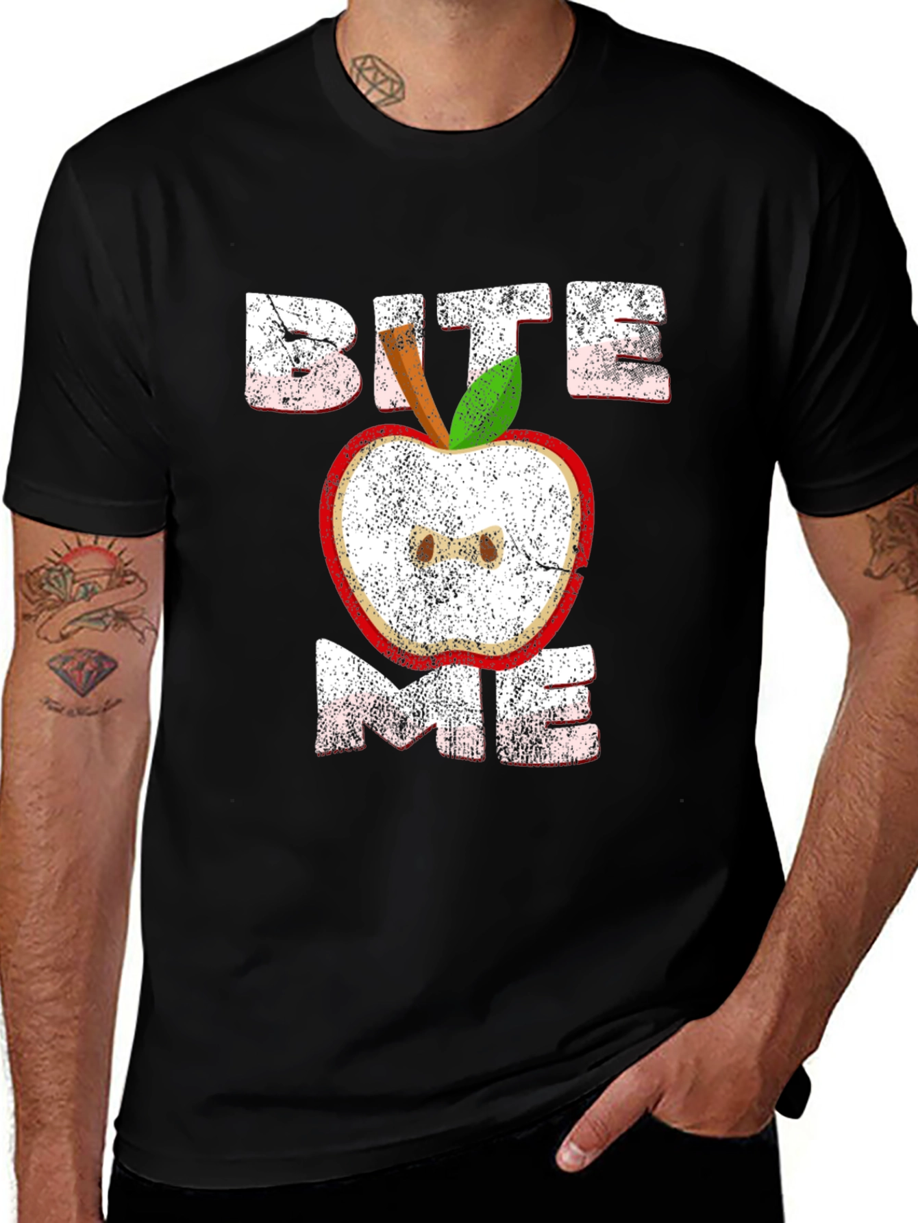 Variant 16 of Bite Me Apple Graphic Tee