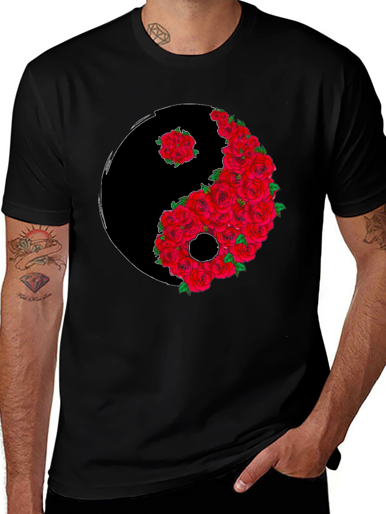Variant 3 of Yin Yang Rose T-Shirt