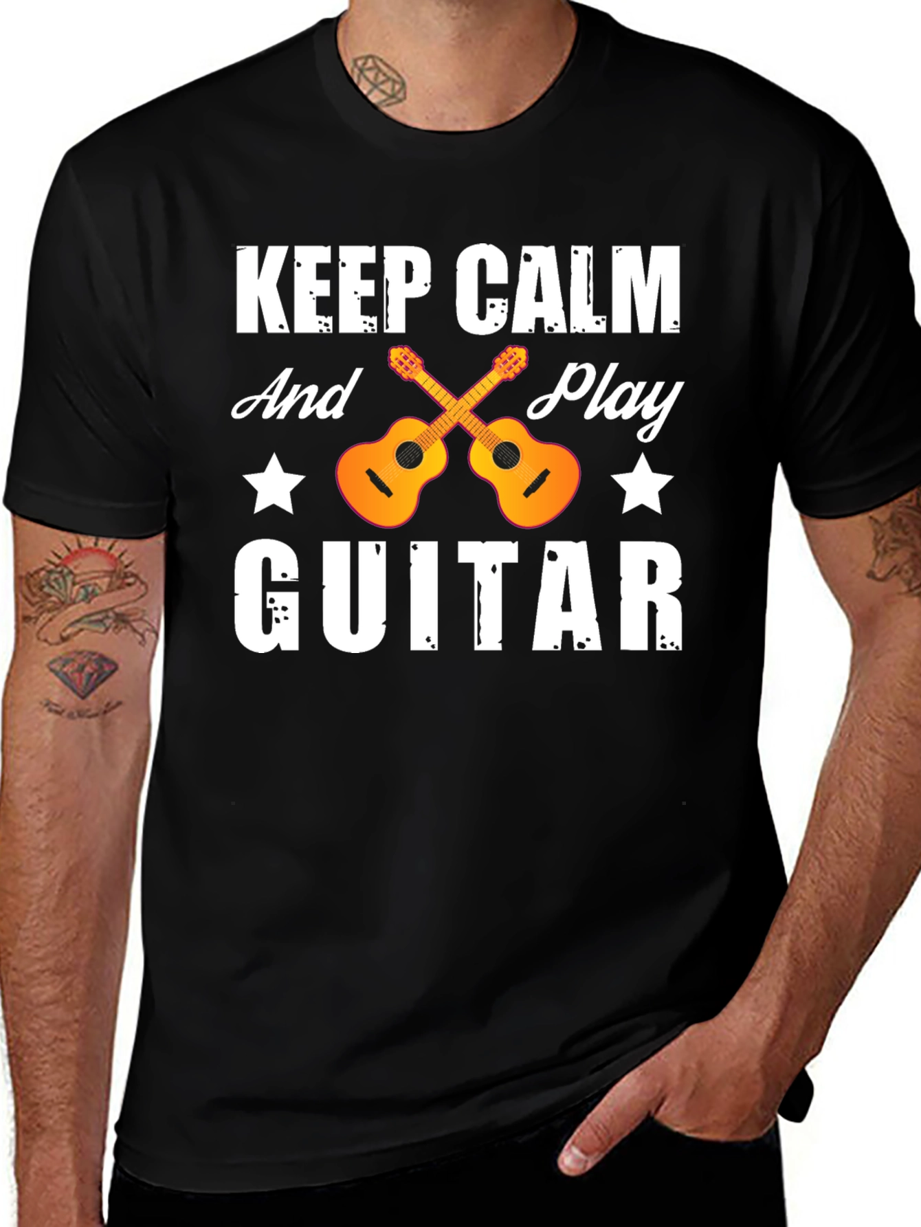 Variant 29 of Keep Calm & Play Guitar T-Shirt
