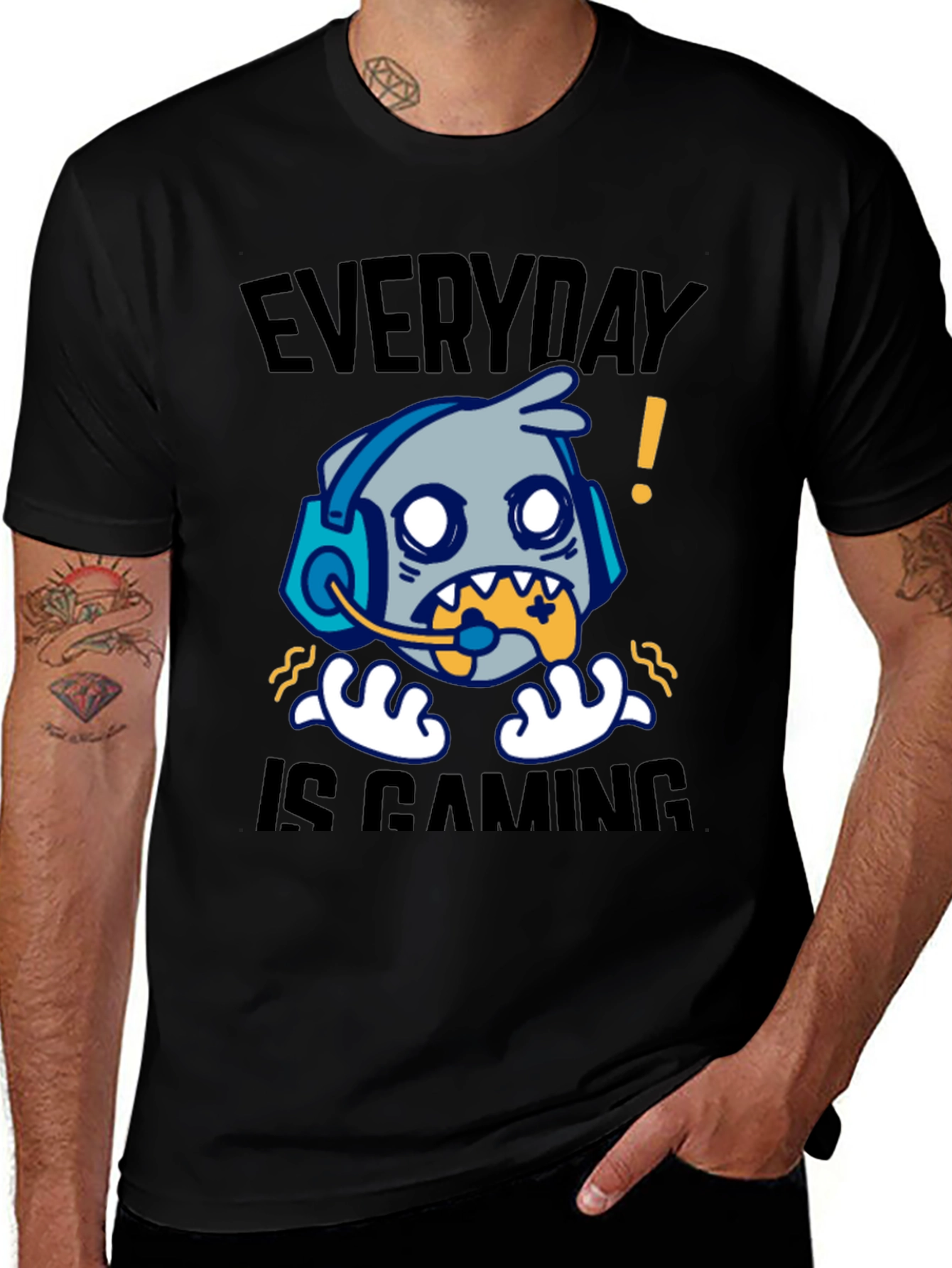 Variant 26 of Everyday is Gaming T-Shirt - Gamer Cartoon Graphic Tee