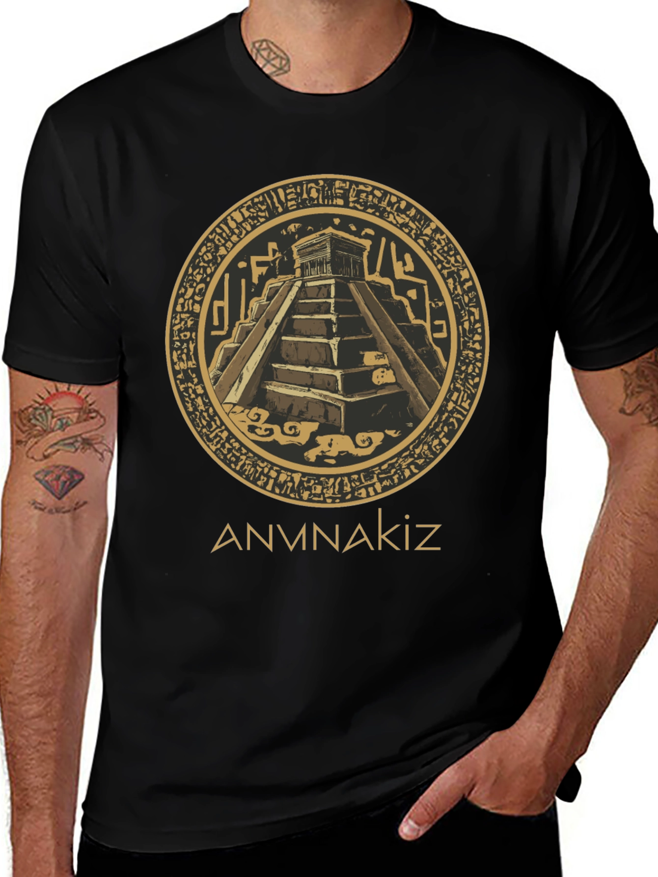 Variant 24 of Anunnaki T-Shirt - Ancient Pyramid Design