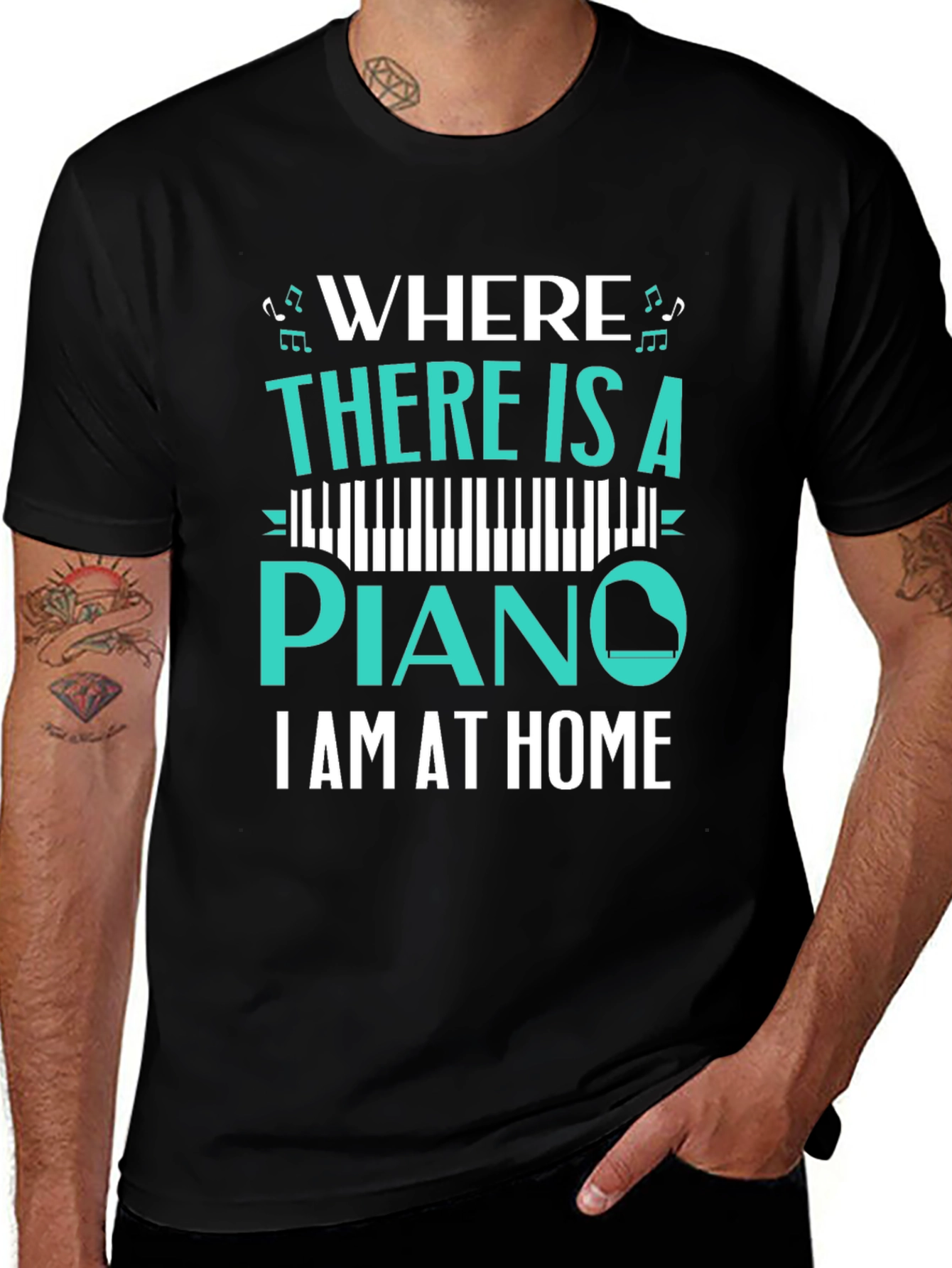Variant 15 of Piano Home T-Shirt - Music Lover Tee