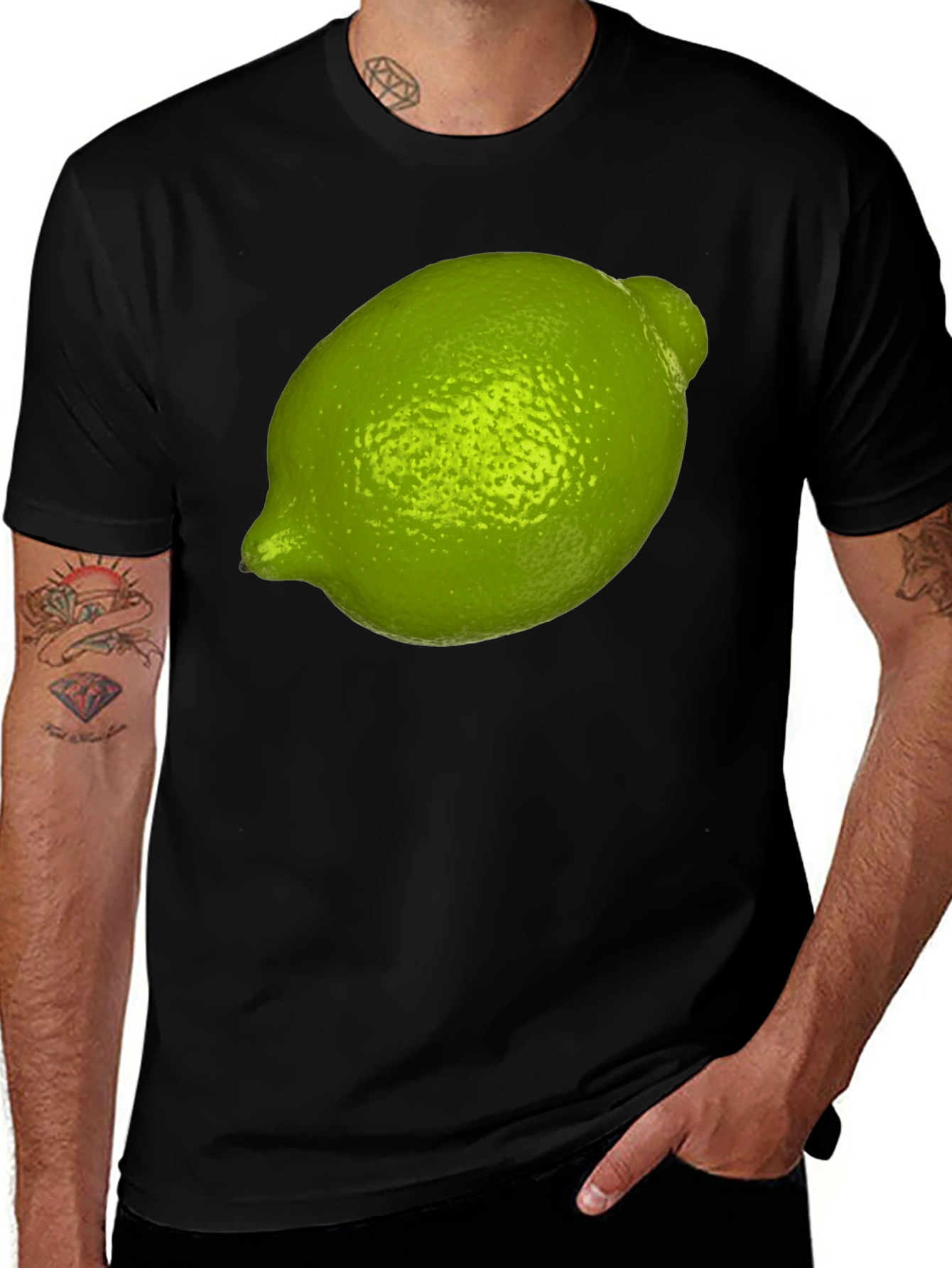 Variant 6 of Lime Graphic Tee - Refreshing & Fun!