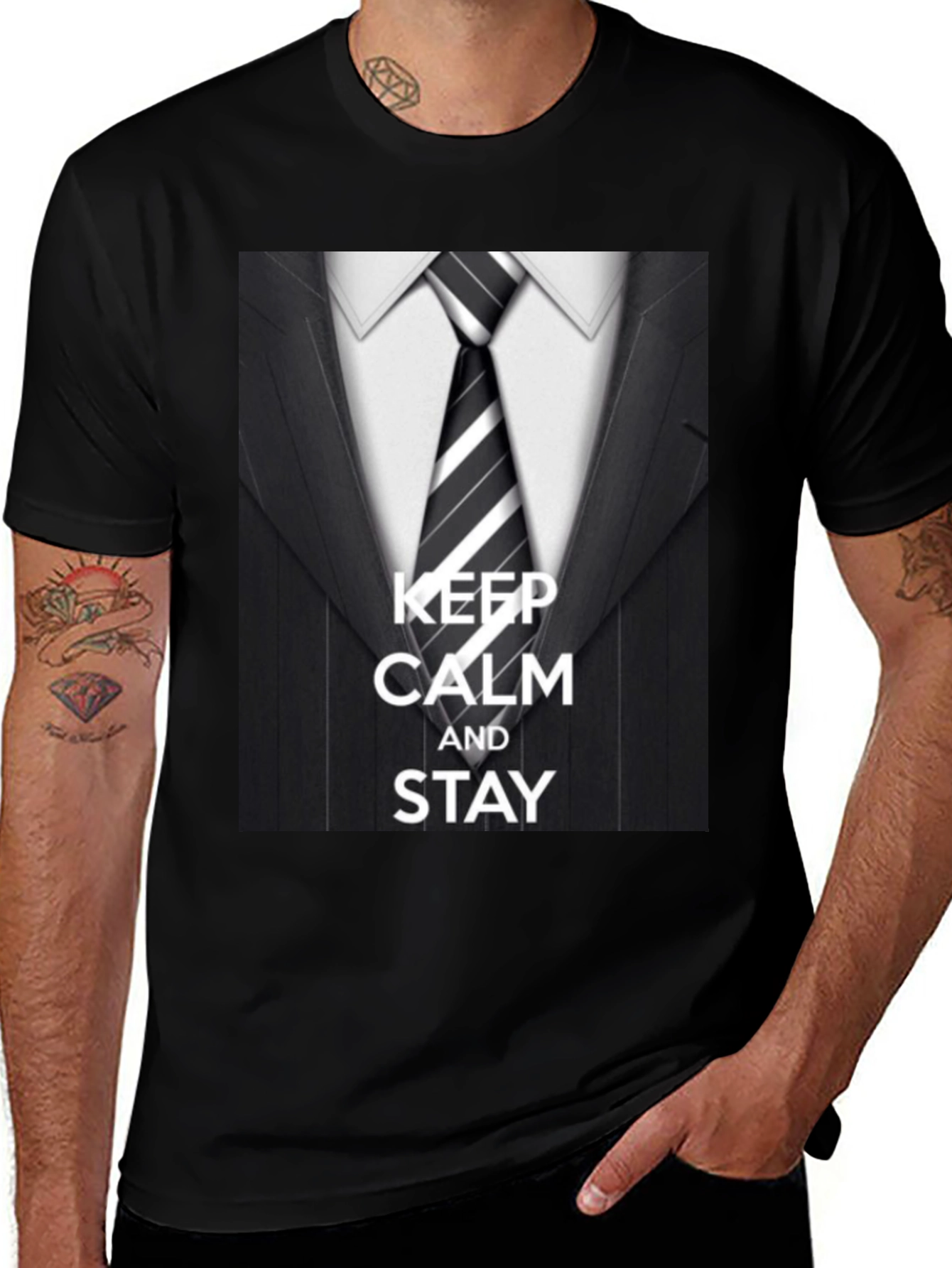 Variant 14 of Keep Calm & Stay Funny Suit Graphic T-Shirt