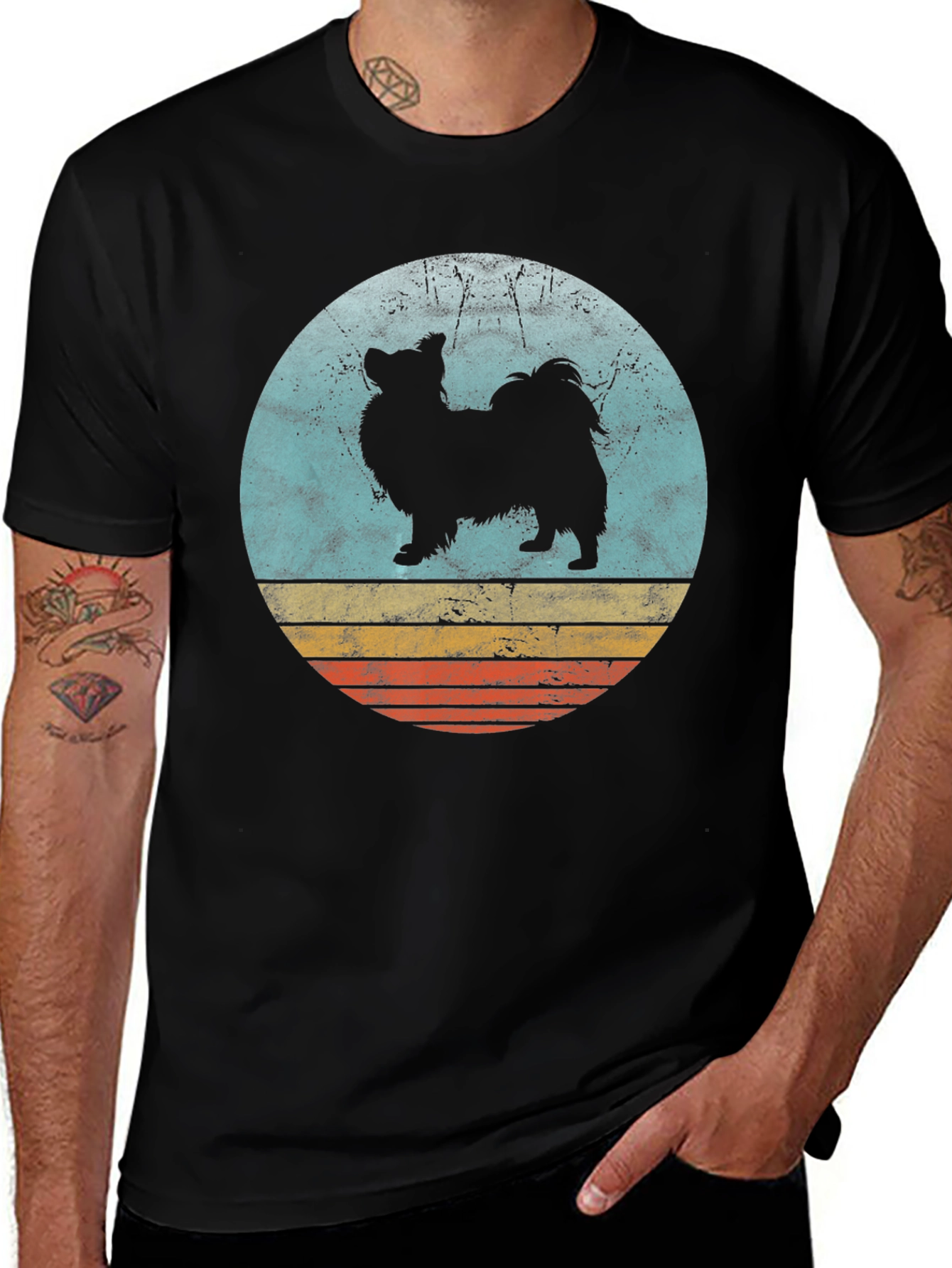 Variant 18 of Retro Dog Silhouette Tee
