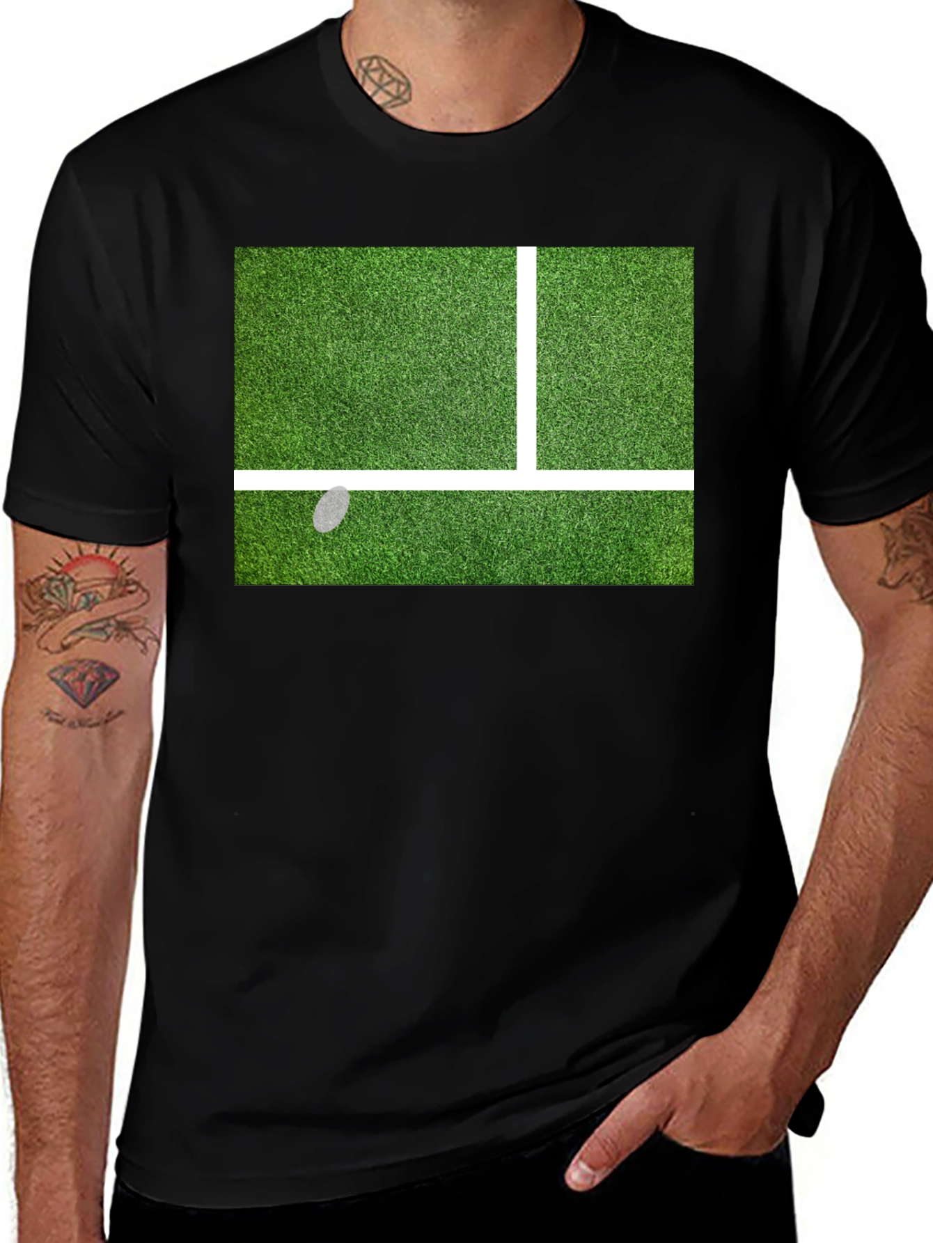 Variant 6 of Tennis Court T-Shirt