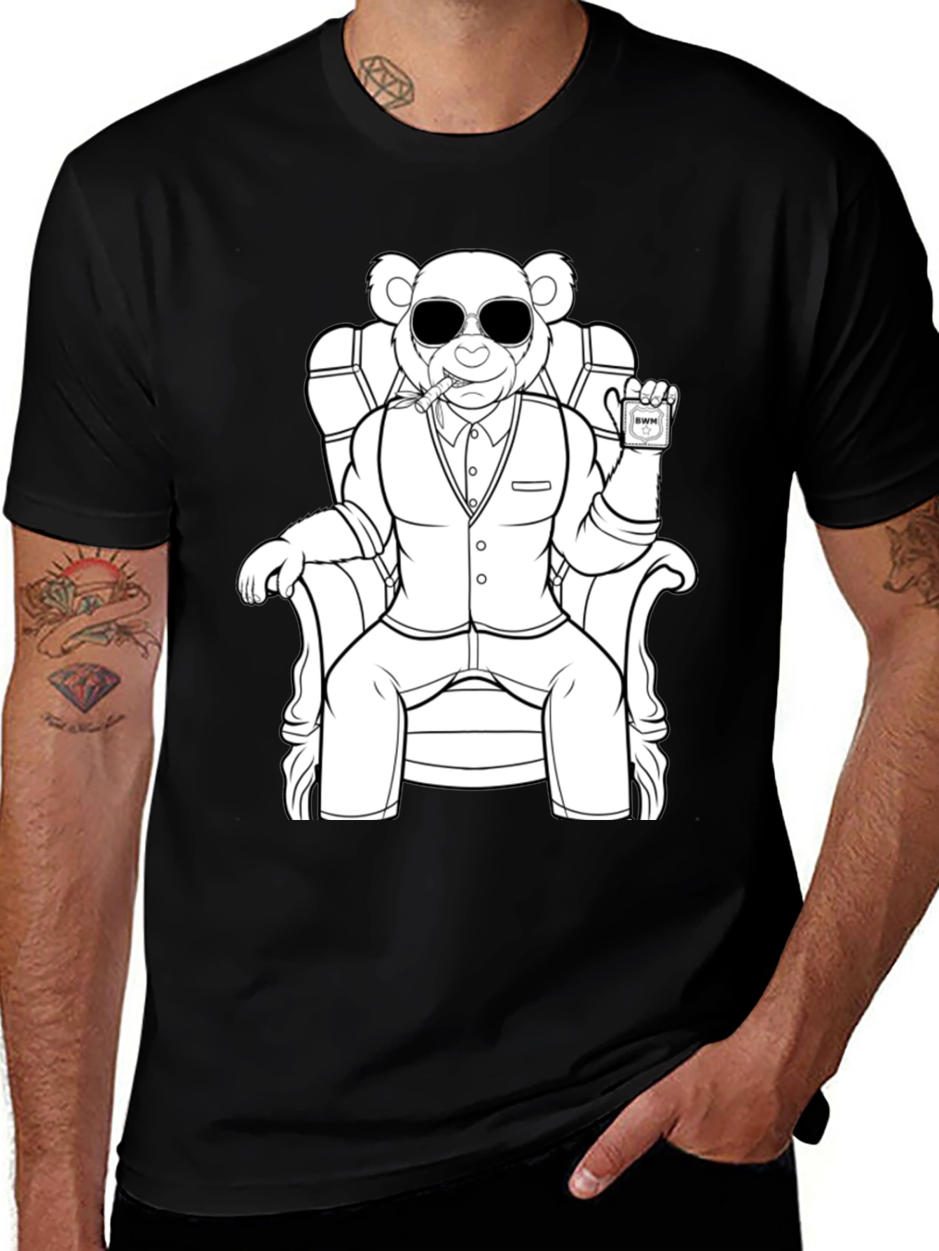 Variant 22 of Cool Bear in Suit Graphic Tee - Unisex