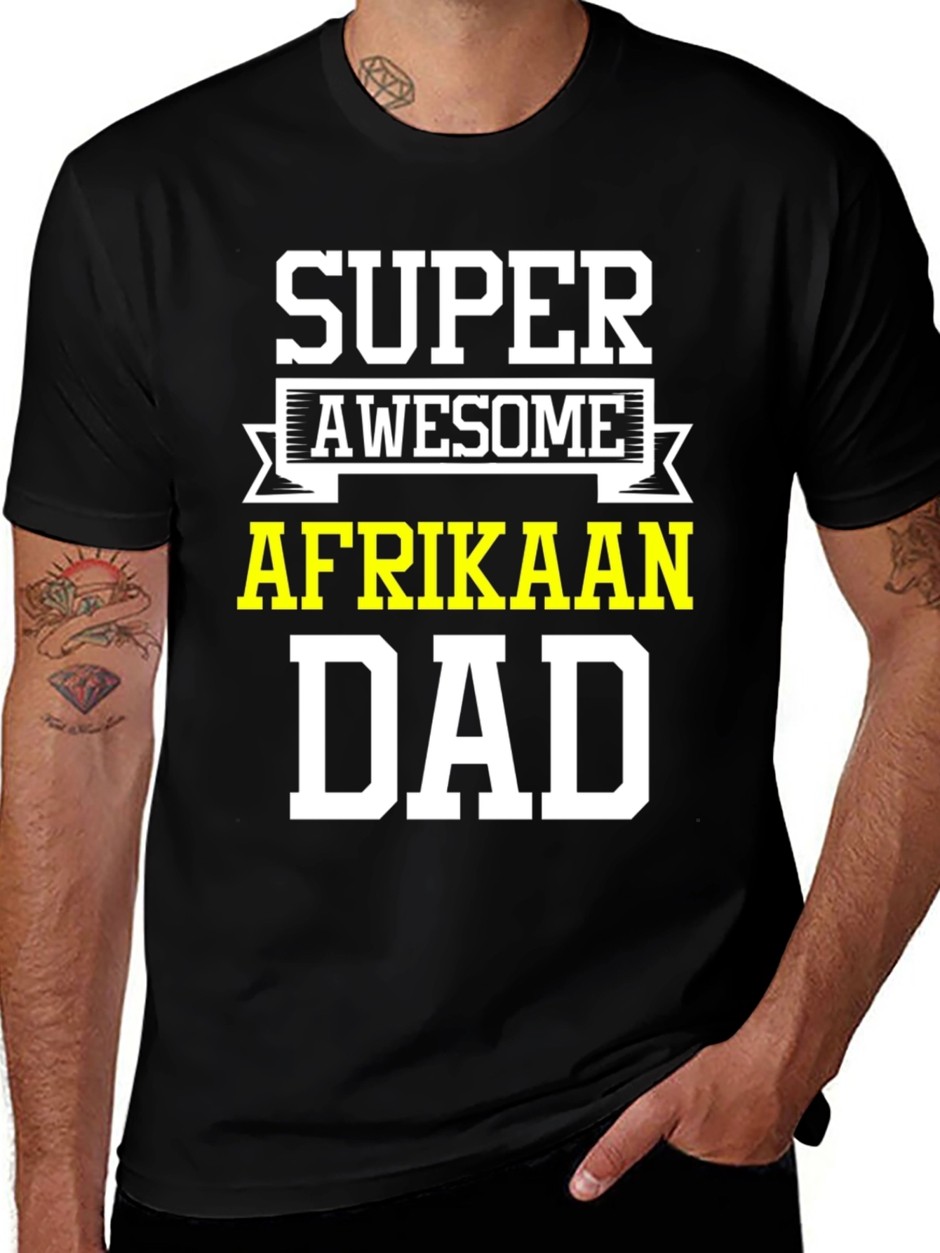 Variant 28 of Super Awesome Afrikaan Dad T-Shirt