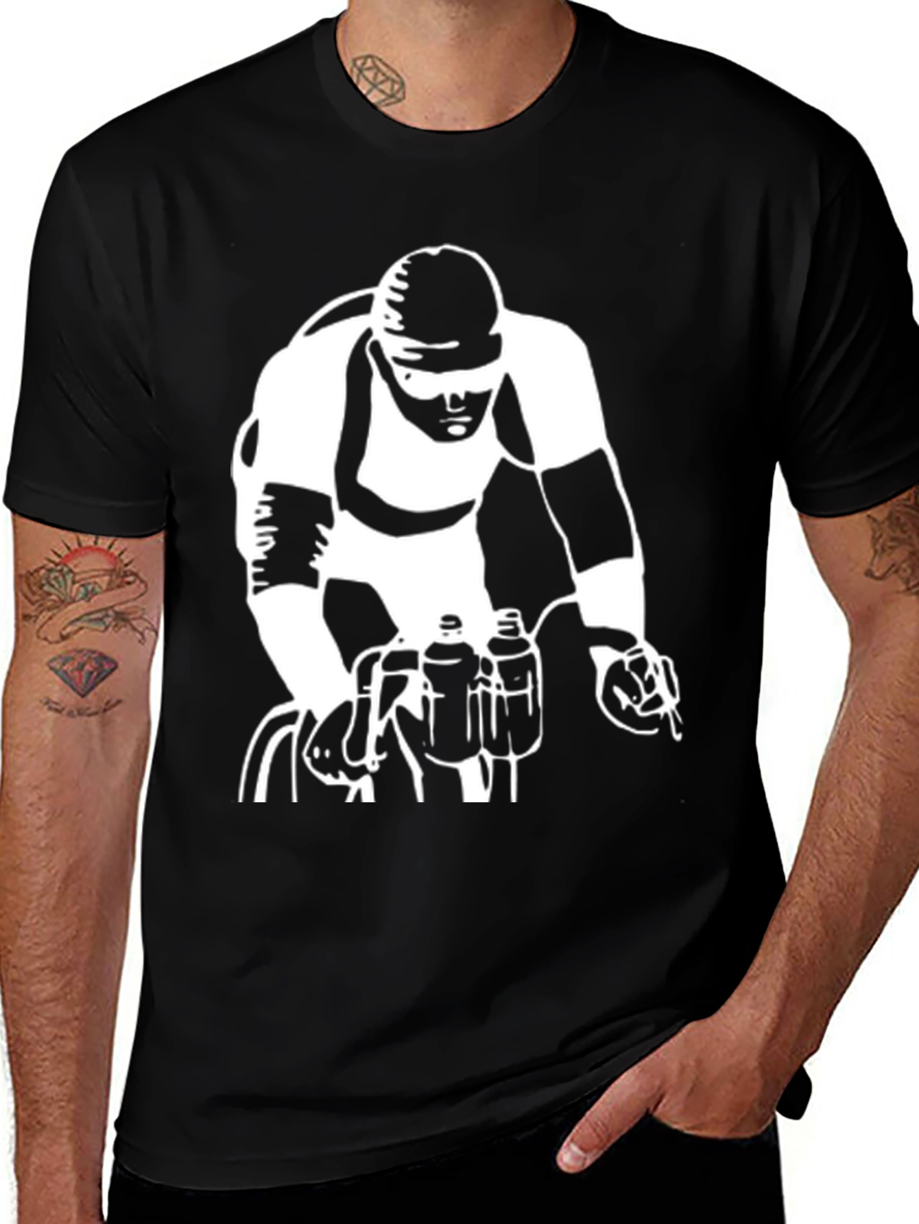 Black Biker Graphic Tee