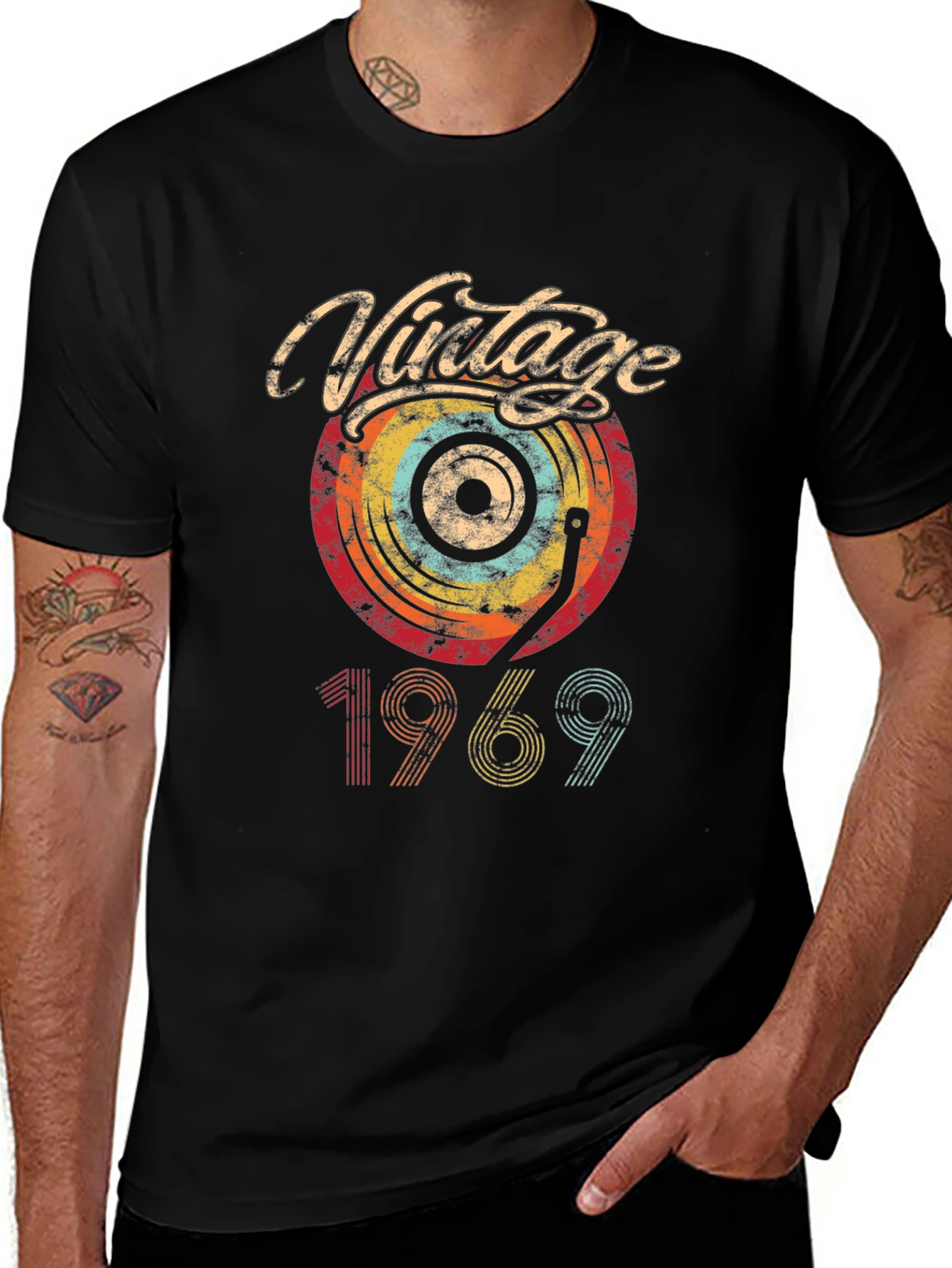 Variant 15 of Vintage 1969 Record Graphic T-Shirt