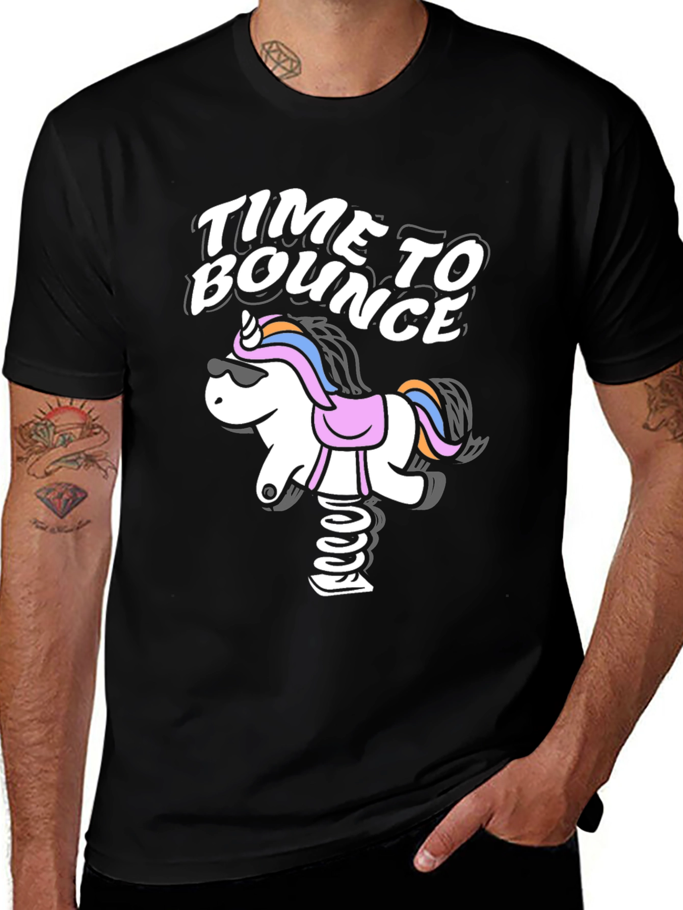 Time to Bounce Spring Unicorn Men's Tee