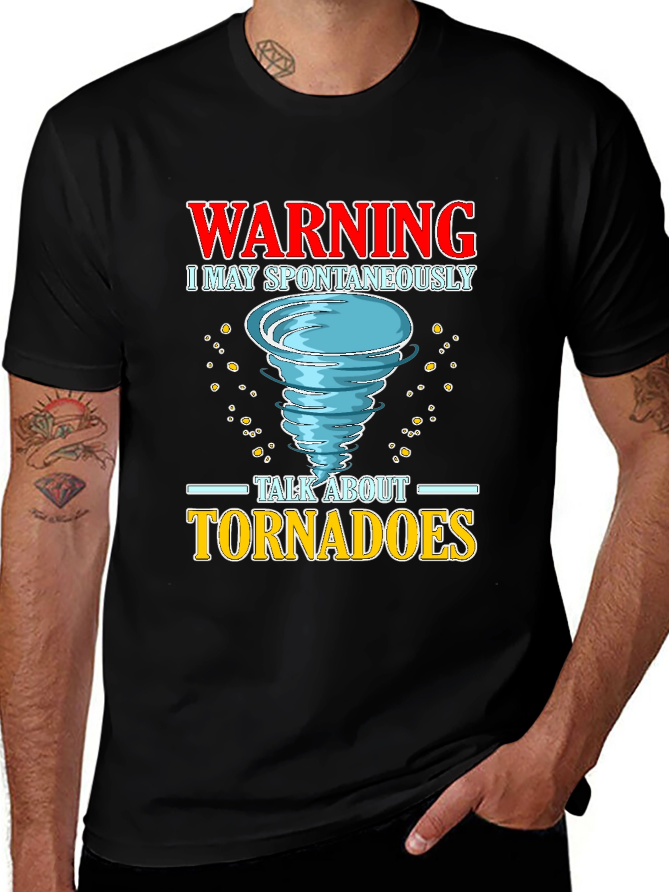 Variant 3 of Warning Tornado Funny Graphic T-Shirt