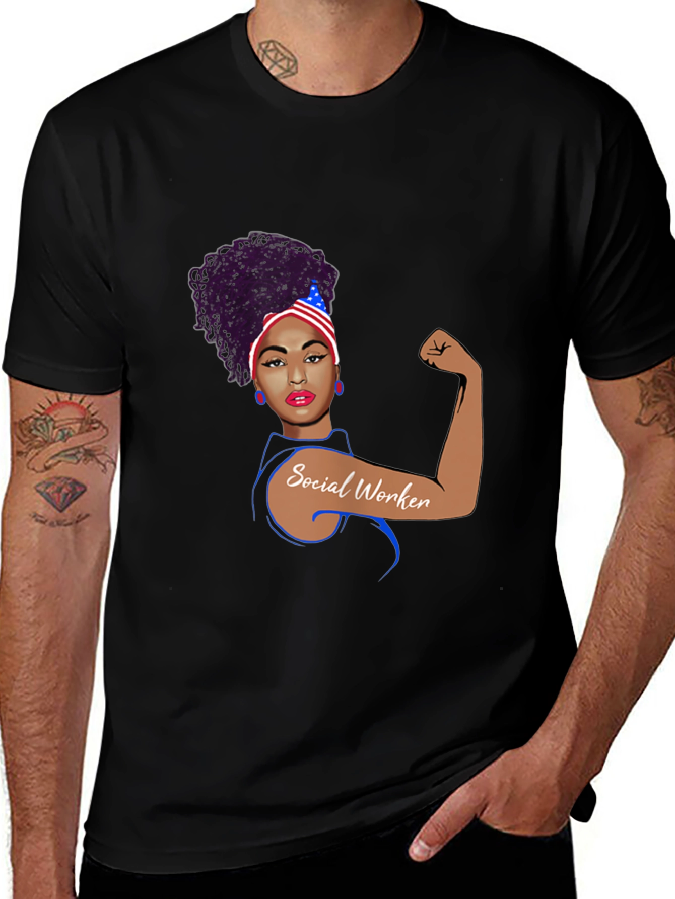 Variant 13 of Empowered Social Worker T-Shirt