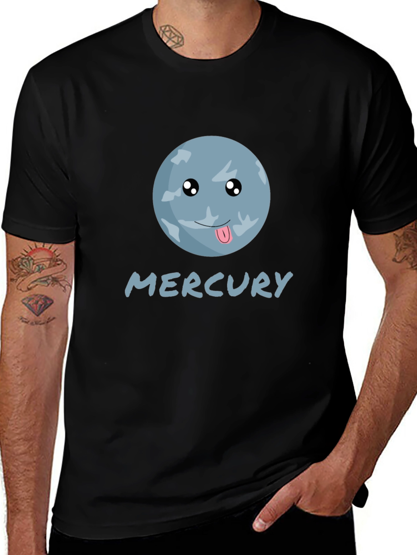 Variant 7 of Mercury Planet Tongue T-Shirt - Space Geek Tee
