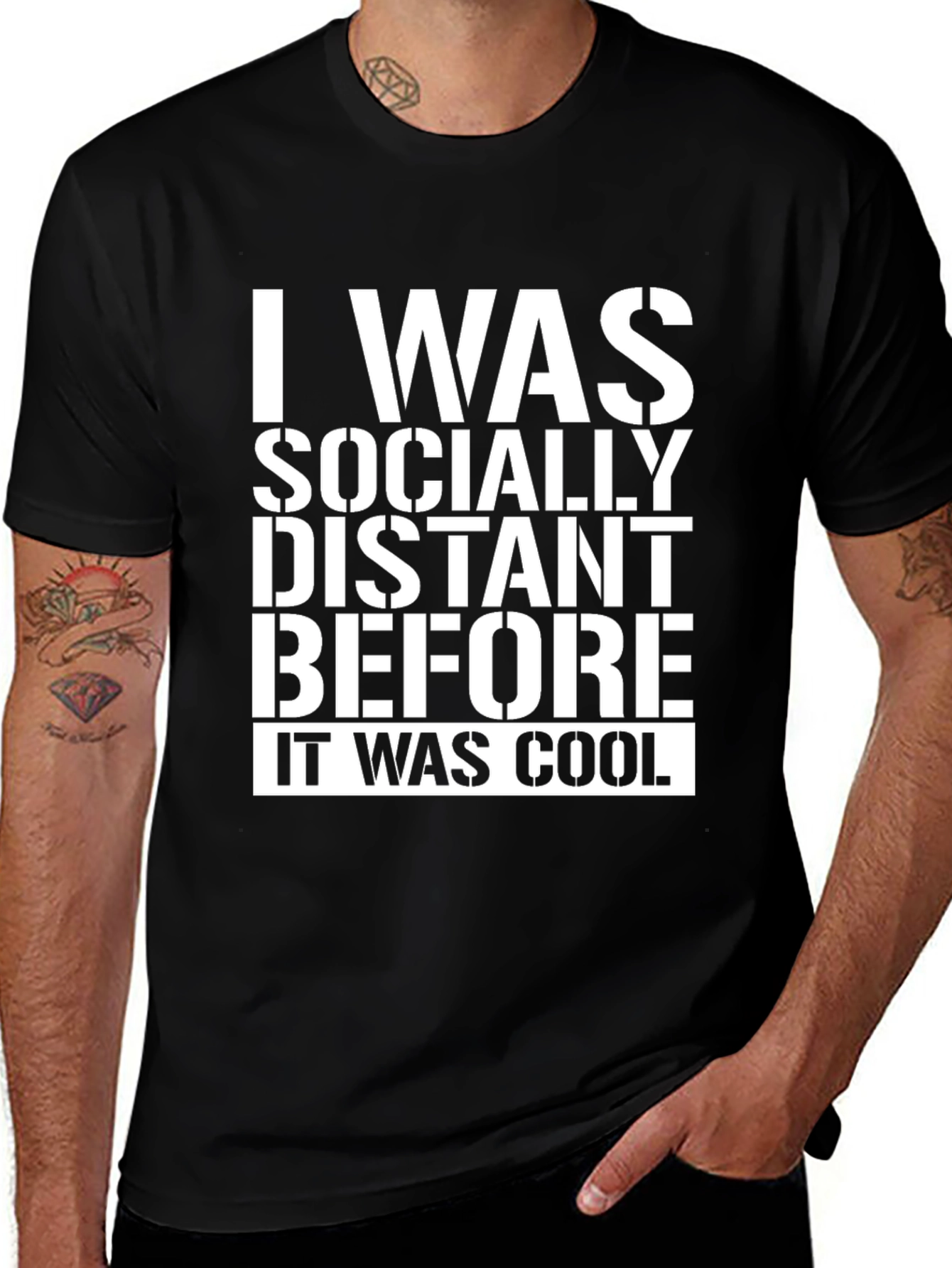 Variant 21 of Socially Distant T-Shirt - Funny Novelty Tee