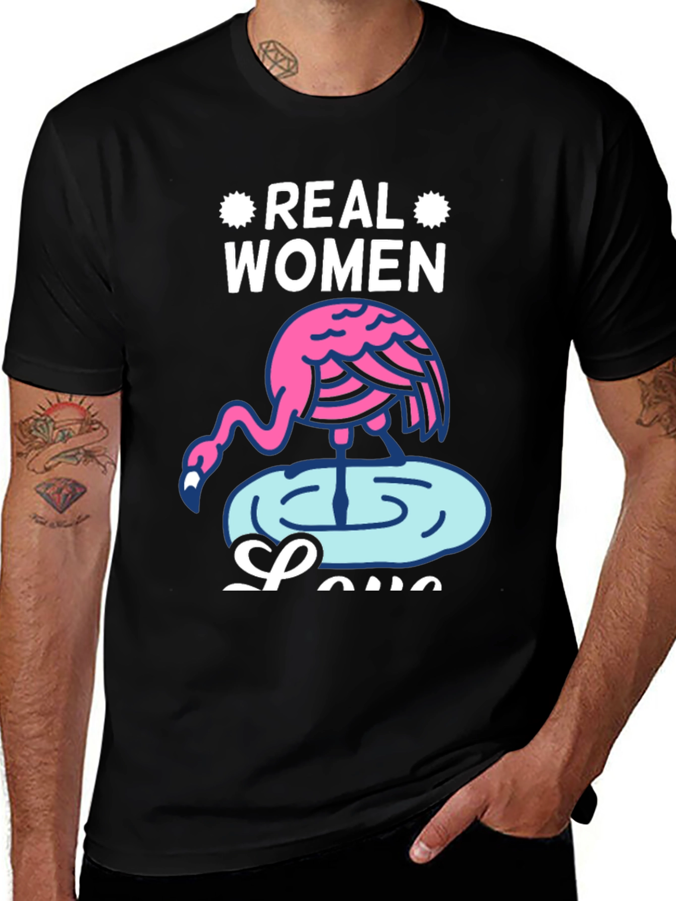 Variant 18 of Real Women Love Flamingos Graphic T-Shirt