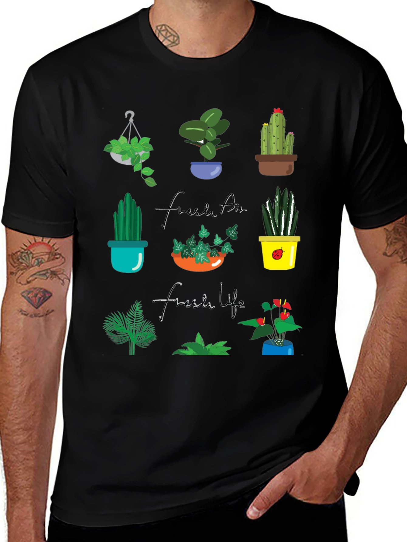 Plant Lover Tee - Fresh Air Fresh Life Graphic Shirt