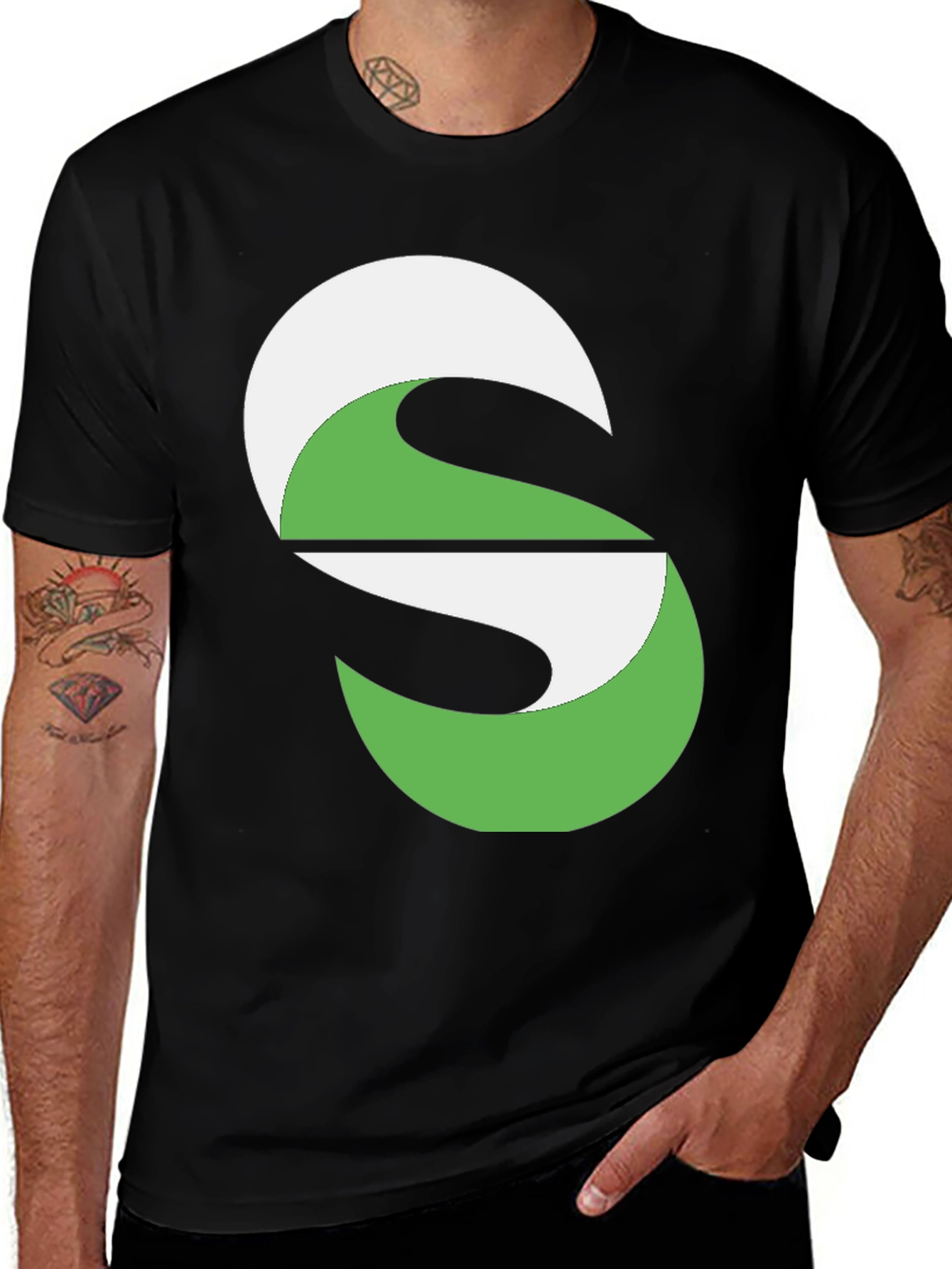 Variant 2 of Modern Graphic Tee - Abstract S Design