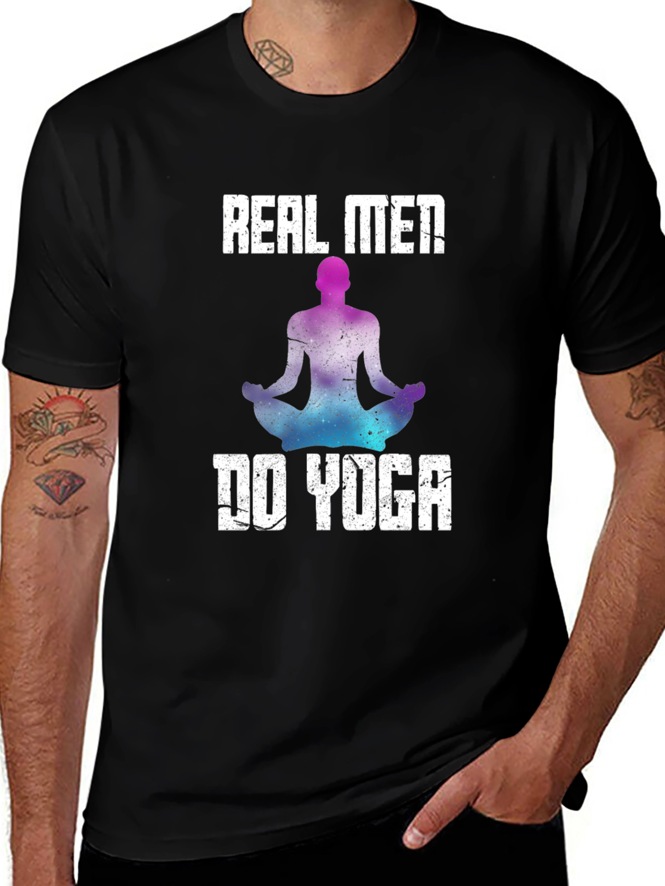 Variant 20 of Real Men Do Yoga Graphic T-Shirt - Men's Fit