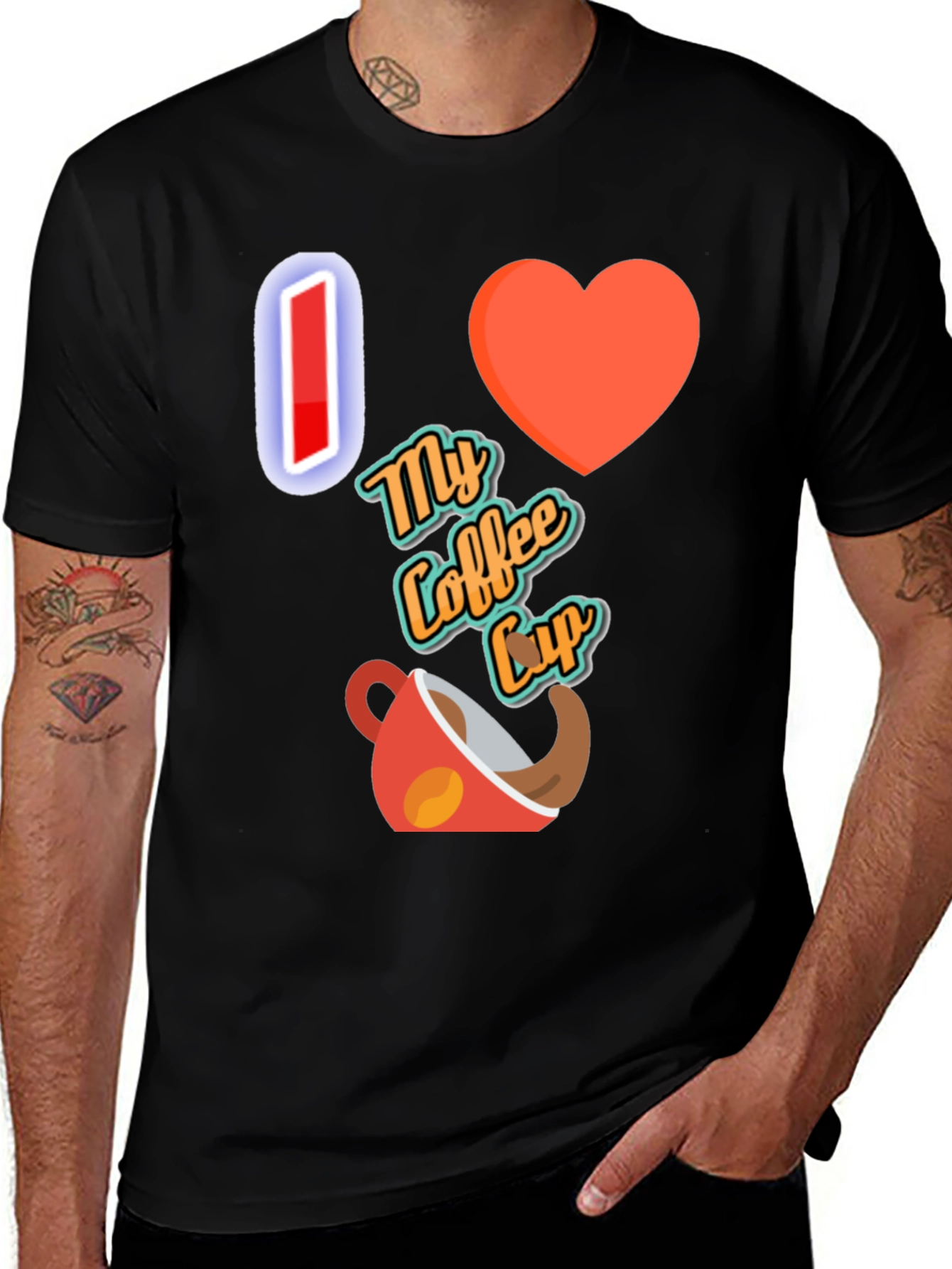 Variant 23 of I Love My Coffee Cup T-Shirt