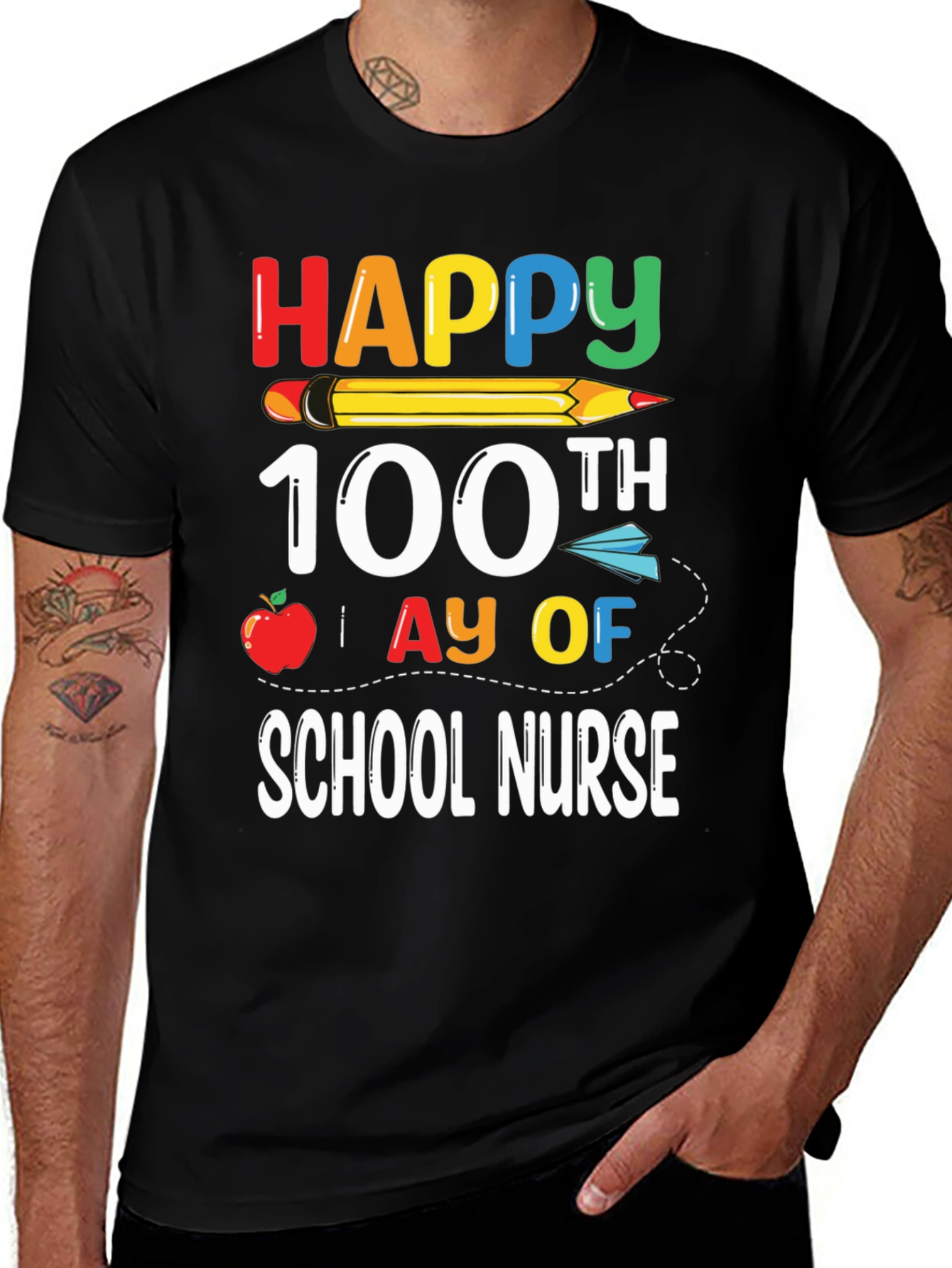 Variant 22 of Happy 100th Day of School Nurse T-Shirt