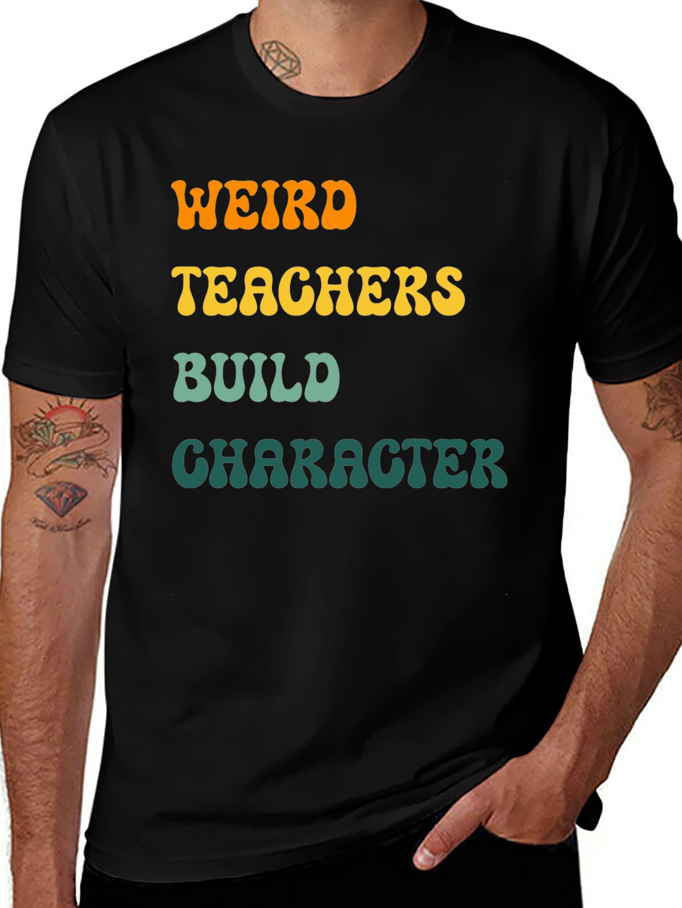 Variant 6 of Weird Teachers Build Character T-Shirt