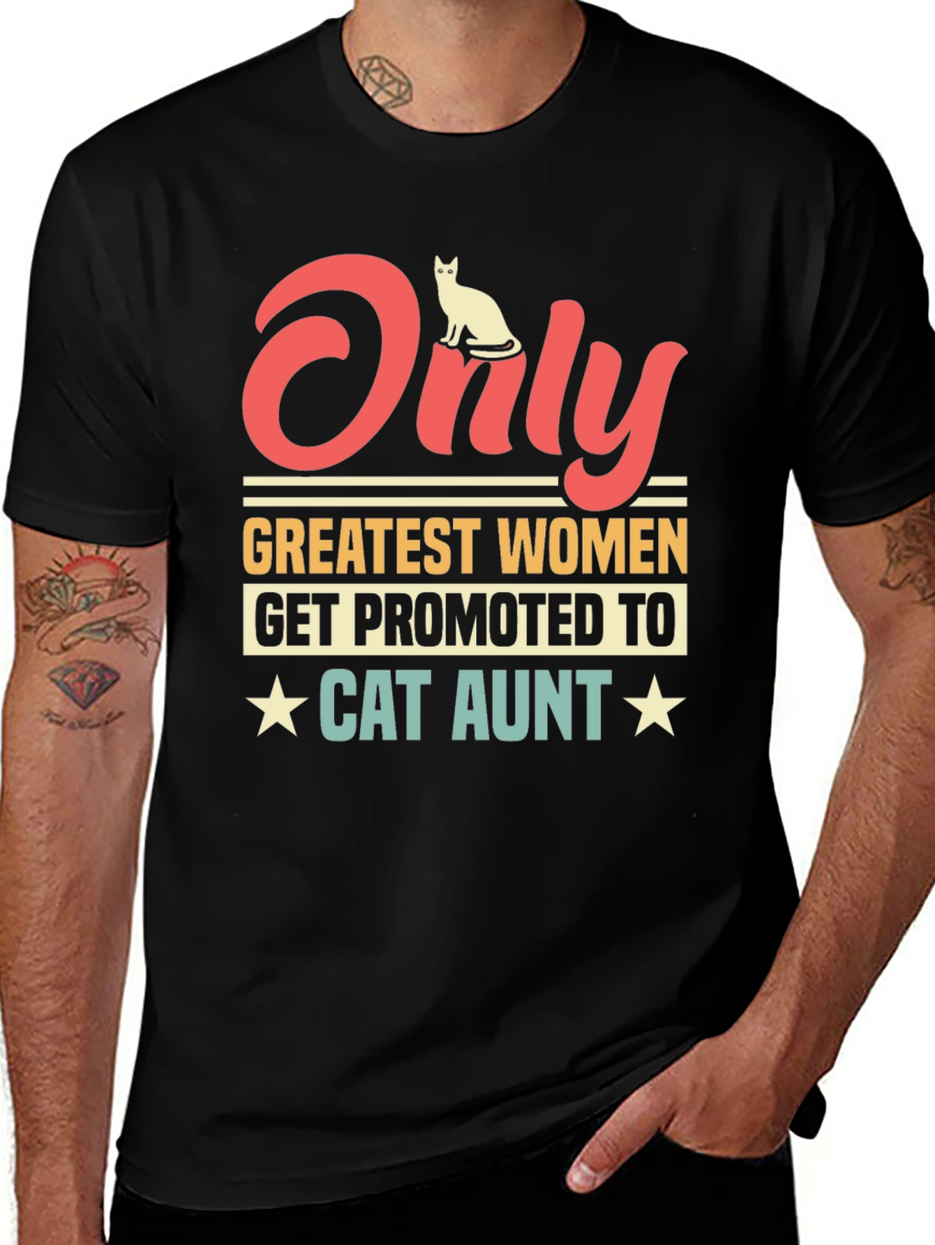 Variant 4 of Cat Aunt T-Shirt - Greatest Women Promoted Tee