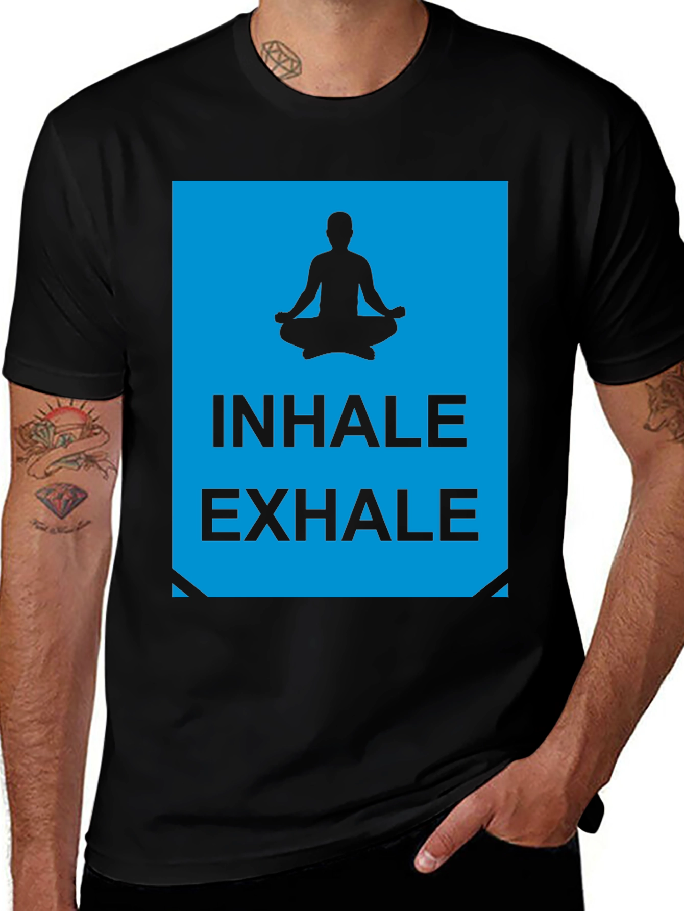 Variant 26 of Inhale Exhale Yoga Meditation Graphic Tee