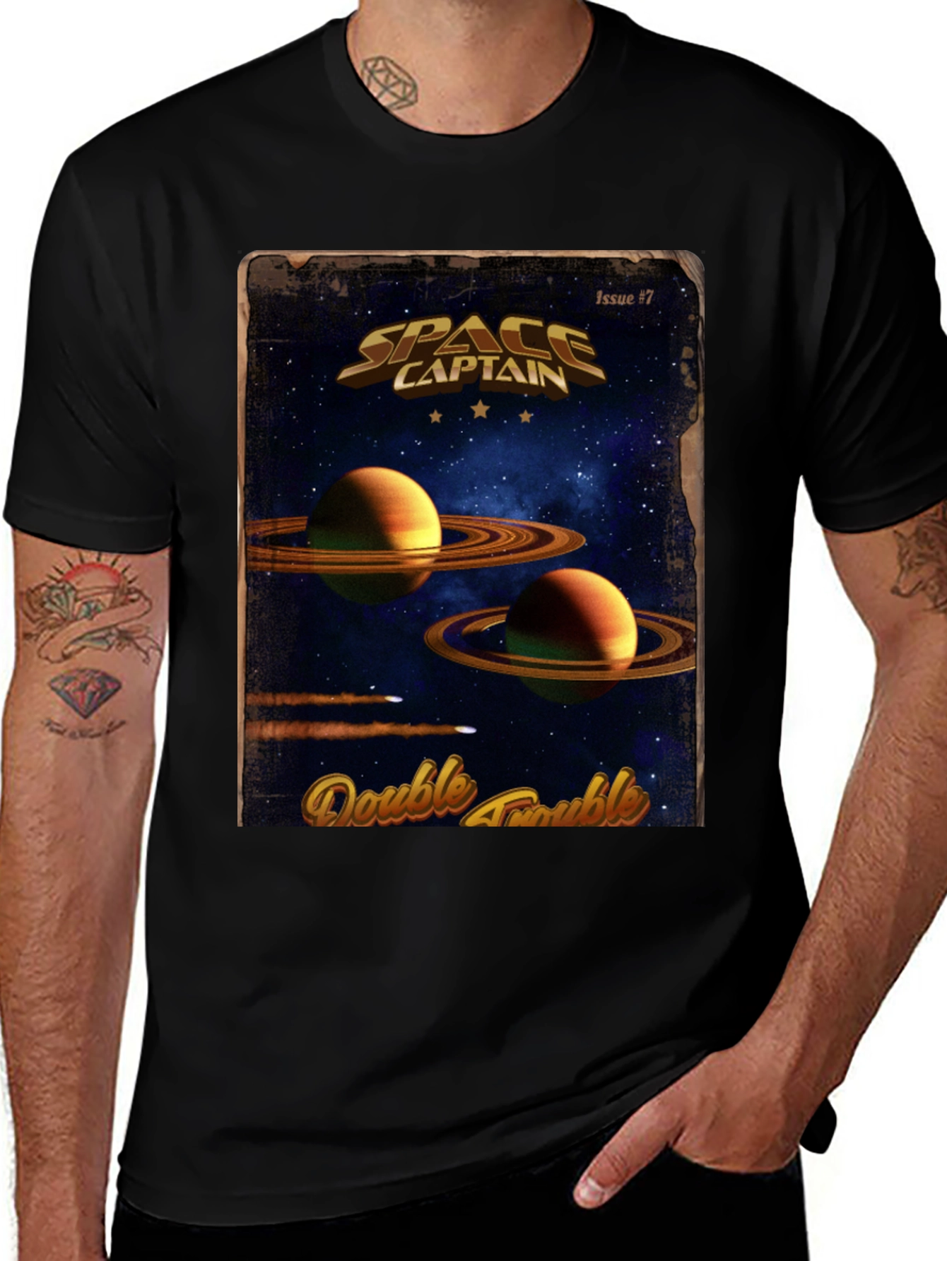 Variant 16 of Space Captain Double Trouble Graphic T-Shirt