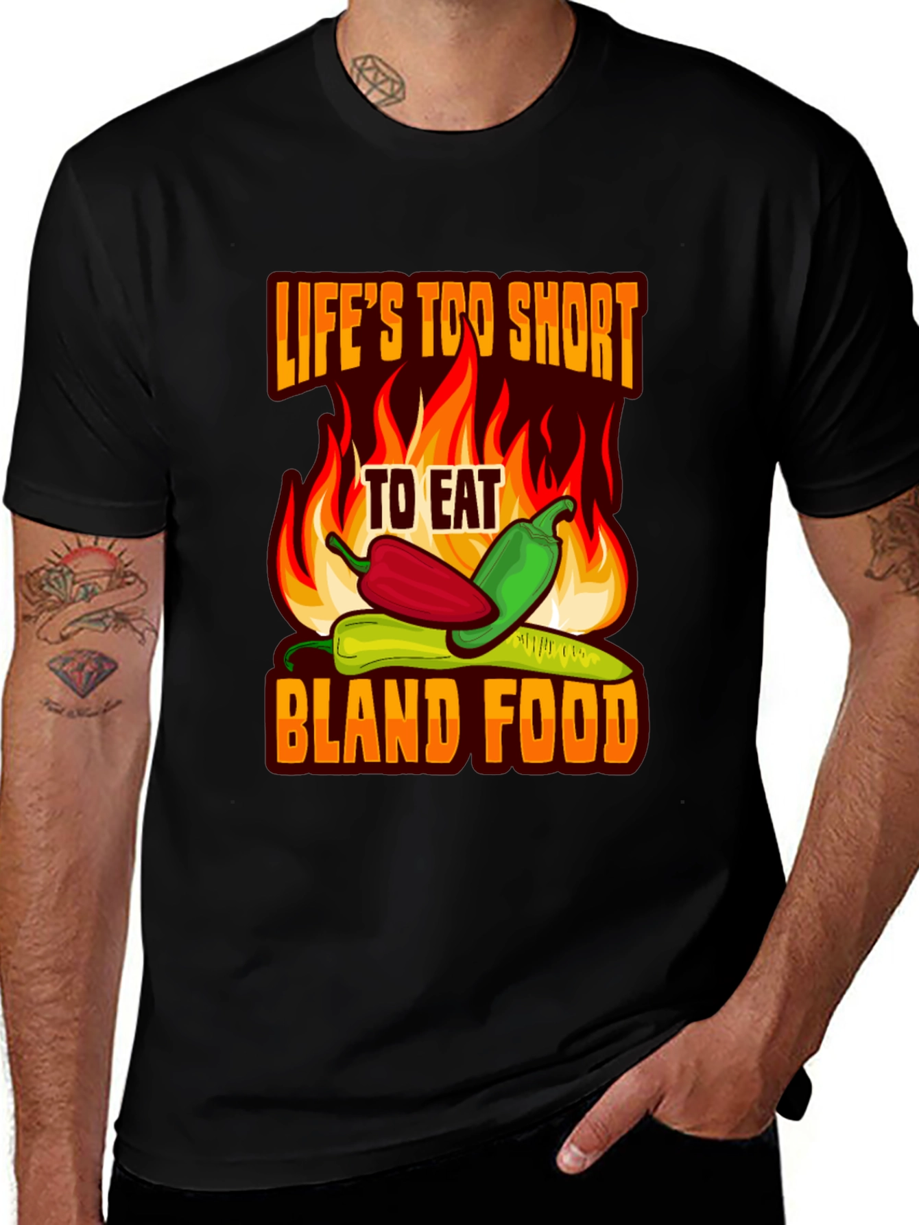 Spicy Food T-Shirt: Life's Too Short For Bland