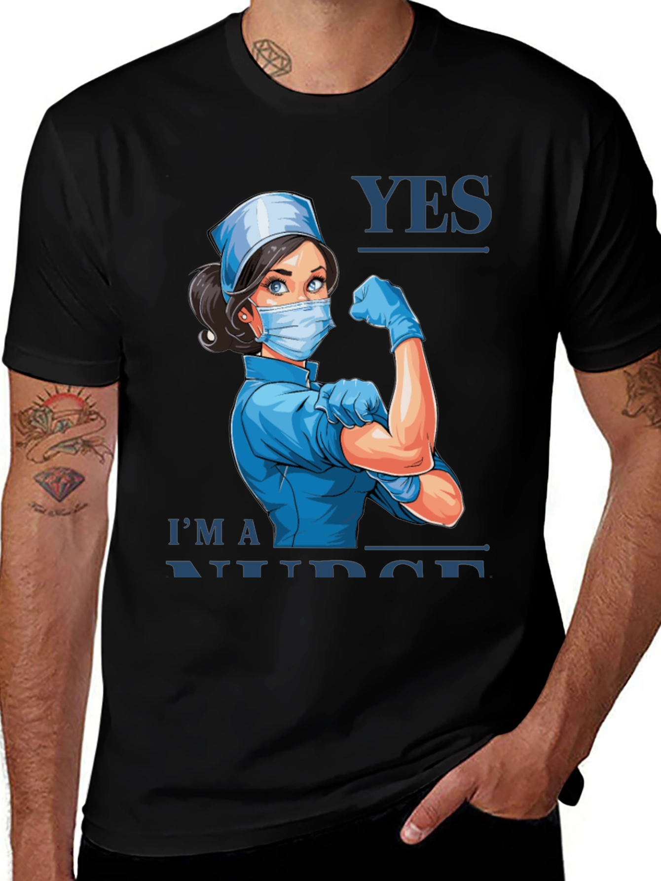 Variant 17 of Yes I'm a Nurse T-Shirt