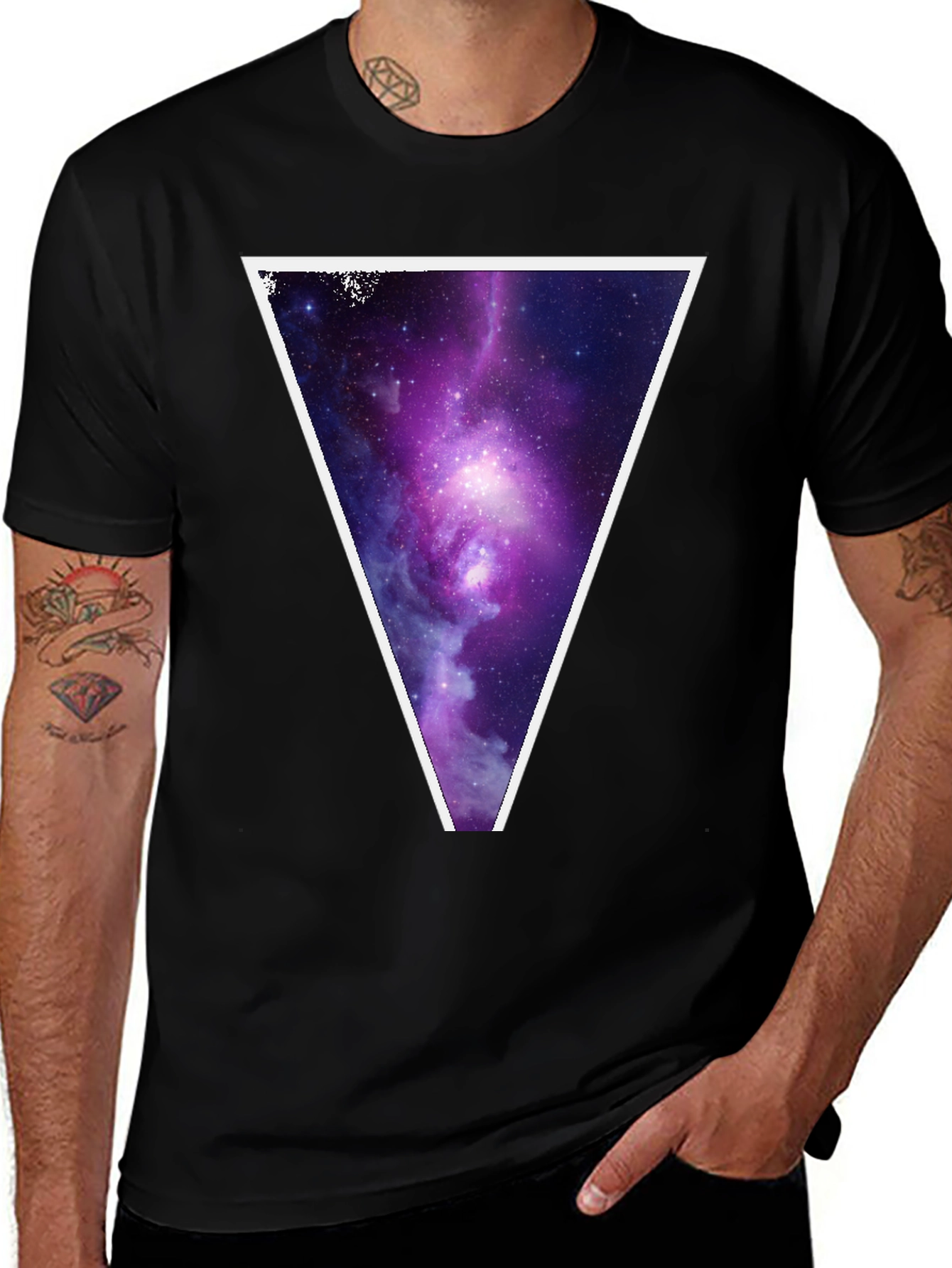 Variant 25 of Galaxy Triangle Black T-Shirt