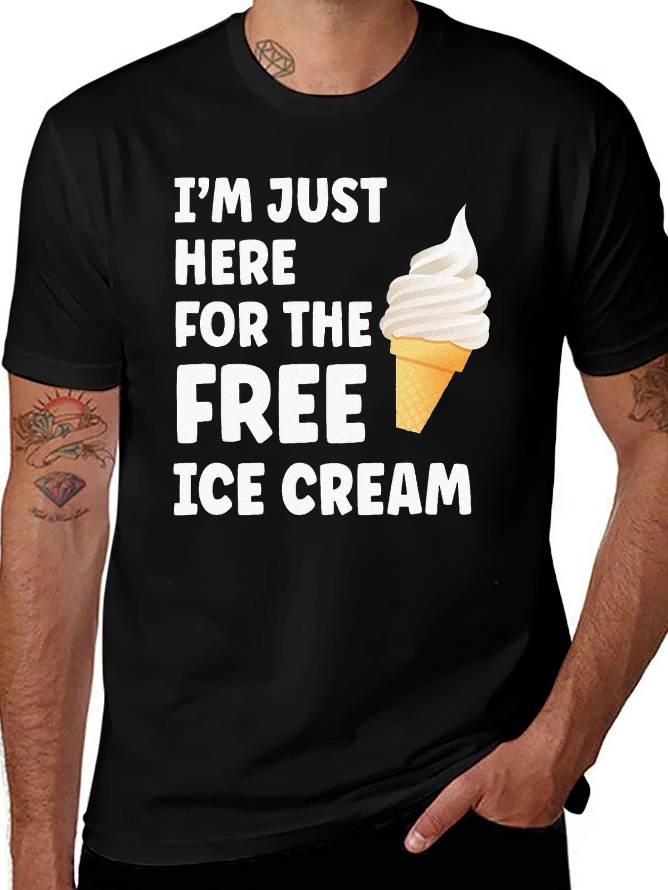 Variant 14 of Free Ice Cream Graphic Tee - Soft Cotton Blend