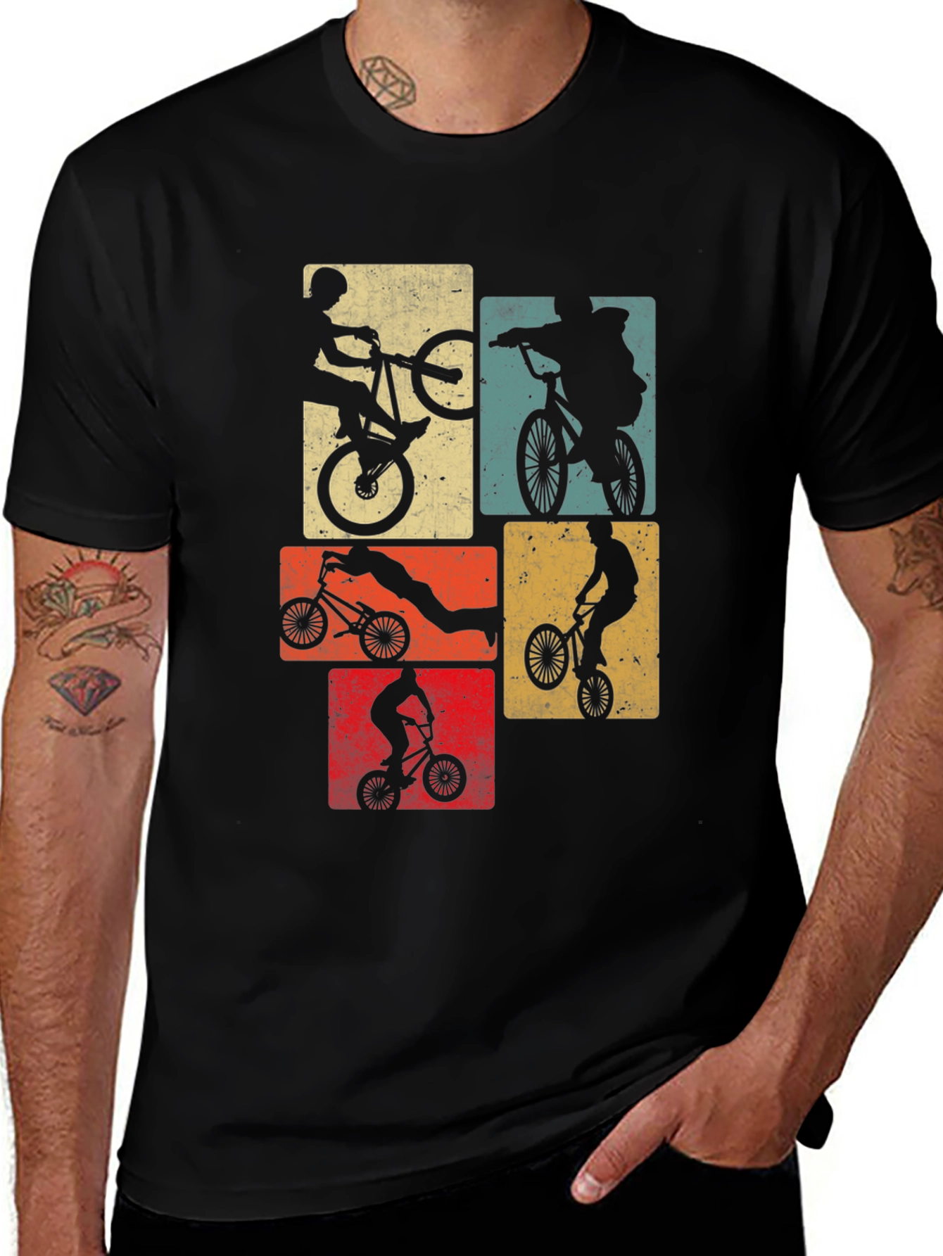 Variant 20 of BMX Bike Stunt T-Shirt - Retro Design