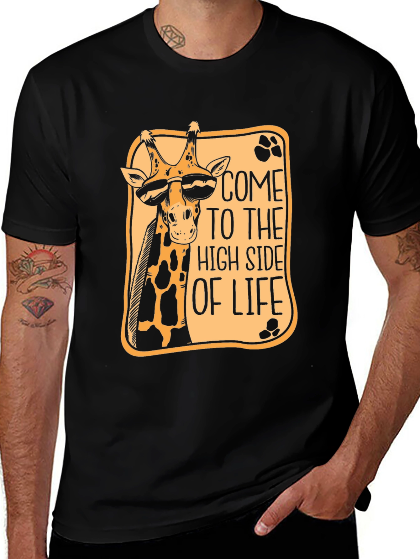 Variant 4 of Giraffe "High Side of Life" Graphic Tee