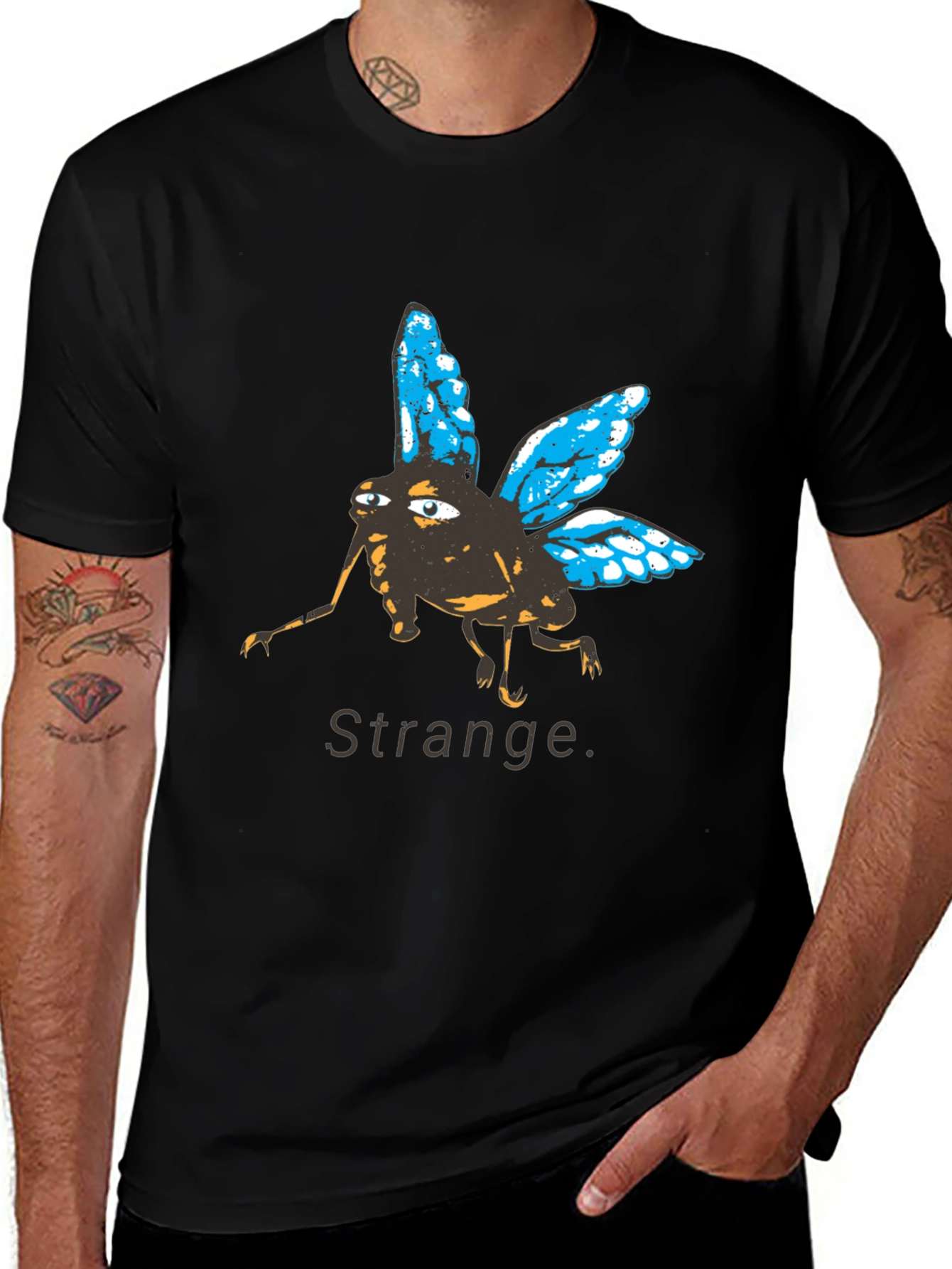 Variant 29 of Strange Fly Graphic Tee - Unique Insect Print Shirt
