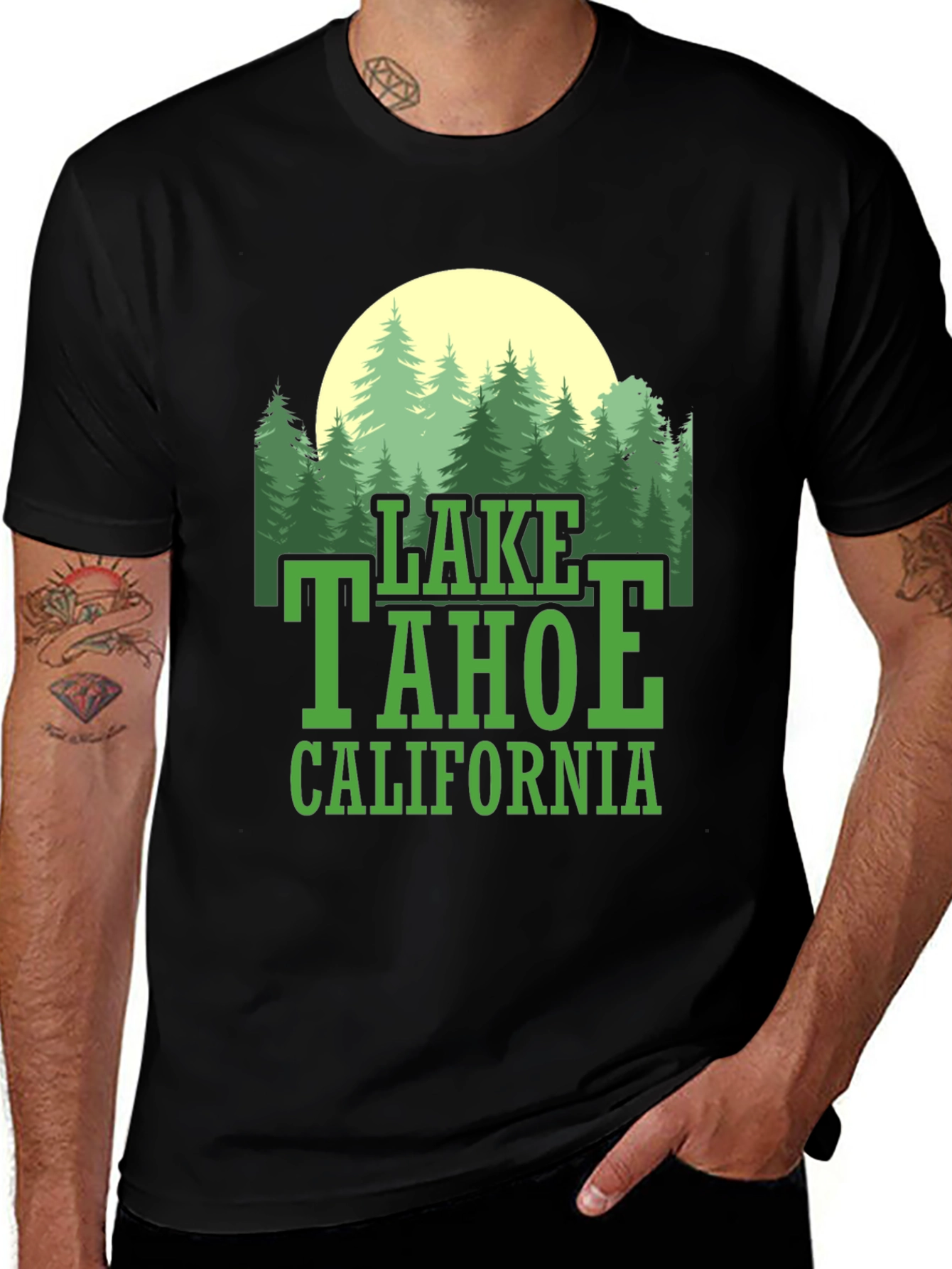 Variant 5 of Lake Tahoe California Graphic T-Shirt - Nature Scene