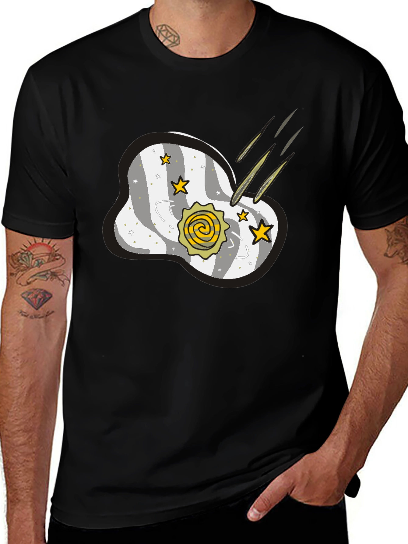 Variant 5 of Cosmic Meteor Shower Graphic T-Shirt