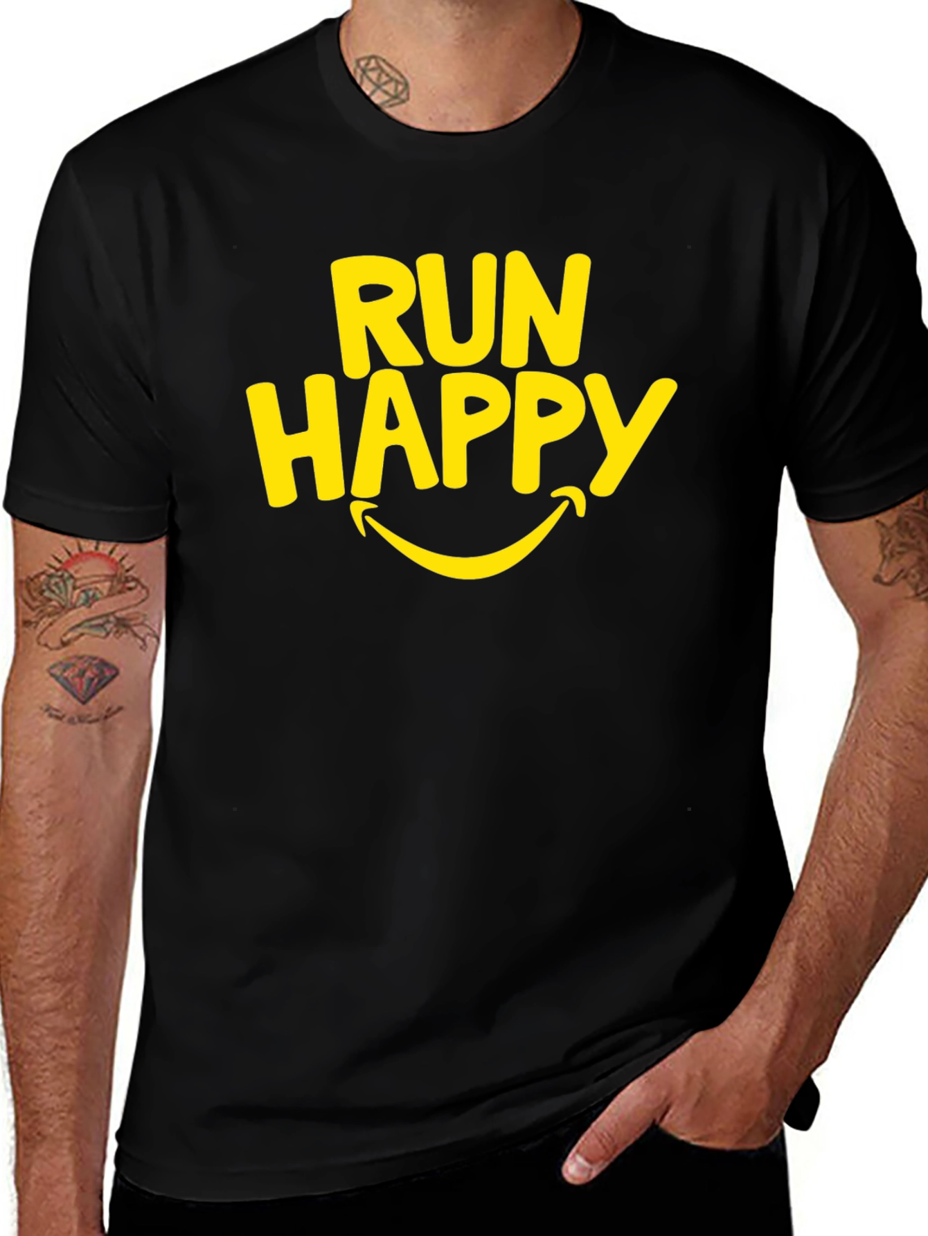 Variant 14 of Run Happy T-Shirt - Stylish Athletic Apparel