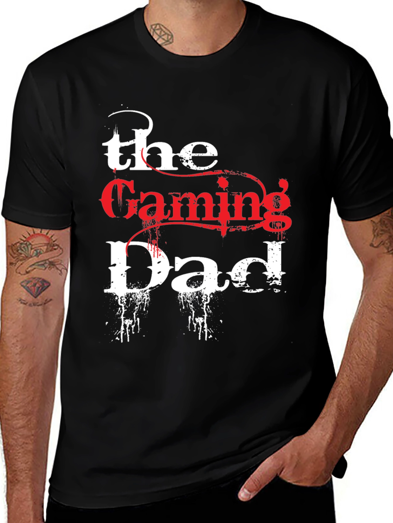 The Gaming Dad Black Cotton T-Shirt