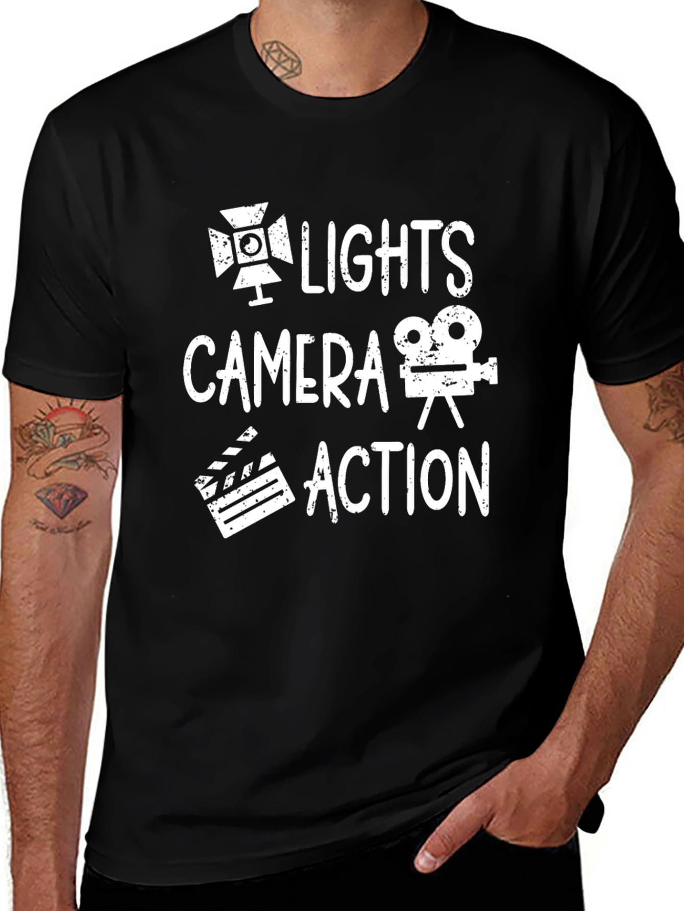 Variant 14 of Lights Camera Action Graphic Tee