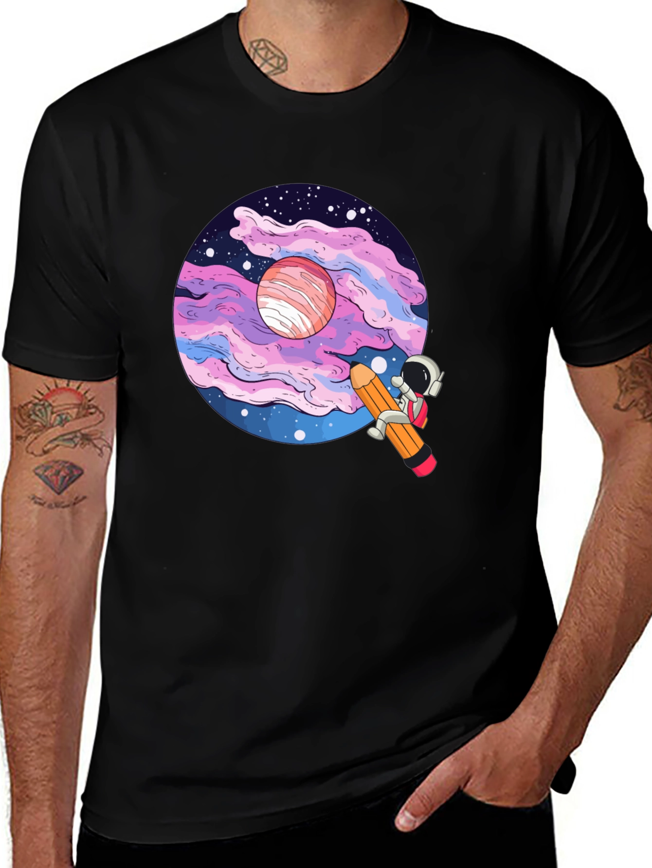 Variant 4 of Astronaut Space Dreamer Graphic Tee