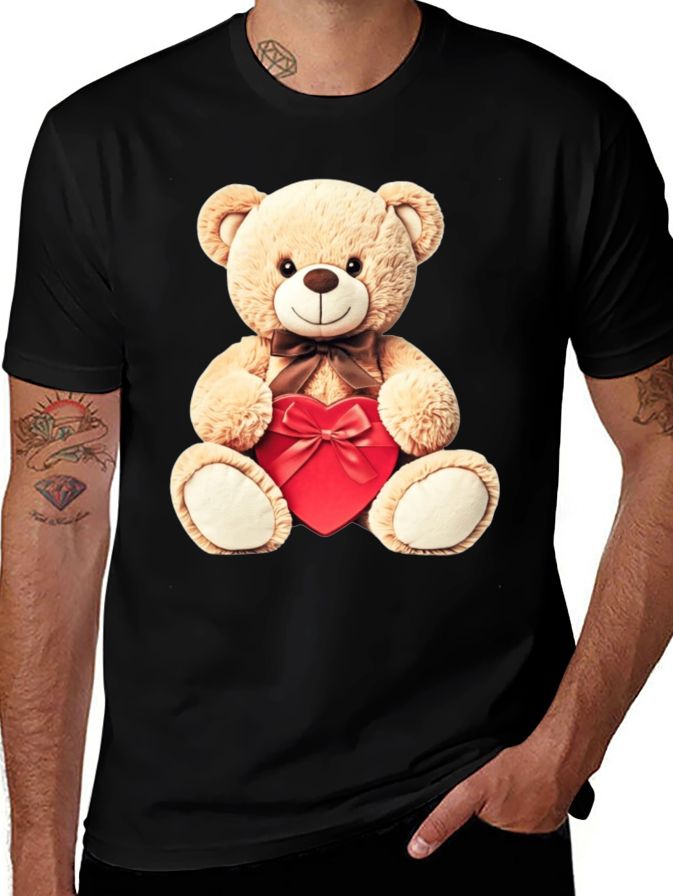 Variant 7 of Teddy Bear Heart T-Shirt - Soft & Stylish Valentine's Day Tee