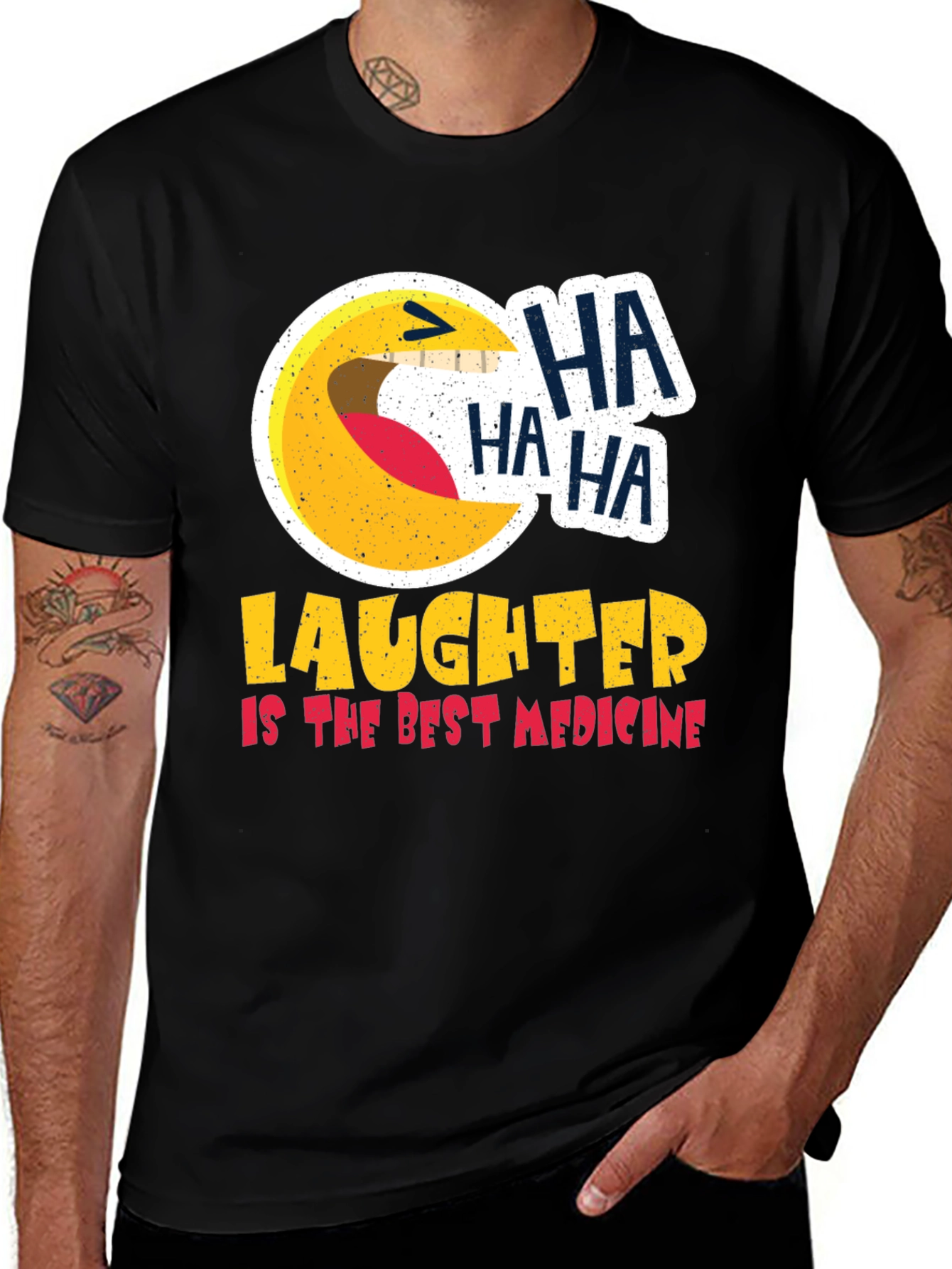 Variant 30 of Laughter is the Best Medicine Black T-Shirt